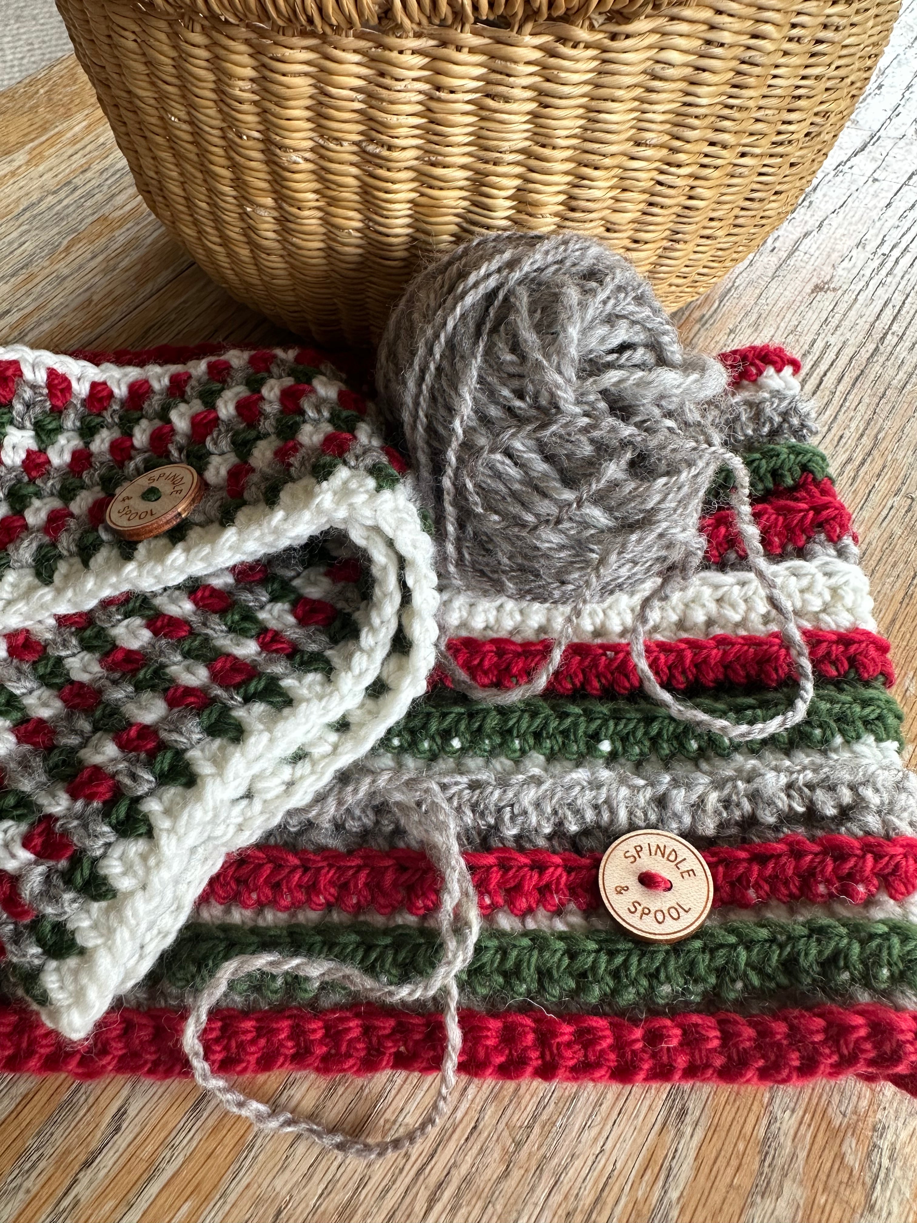 Christmas in July Collection - Cowl, Headband & Brooch