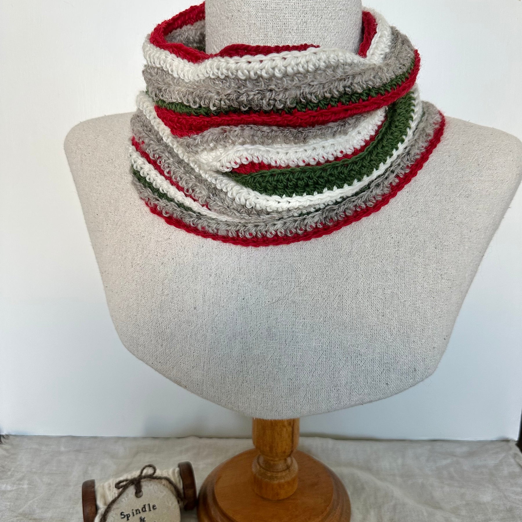 Christmas in July Collection - Cowl, Headband & Brooch