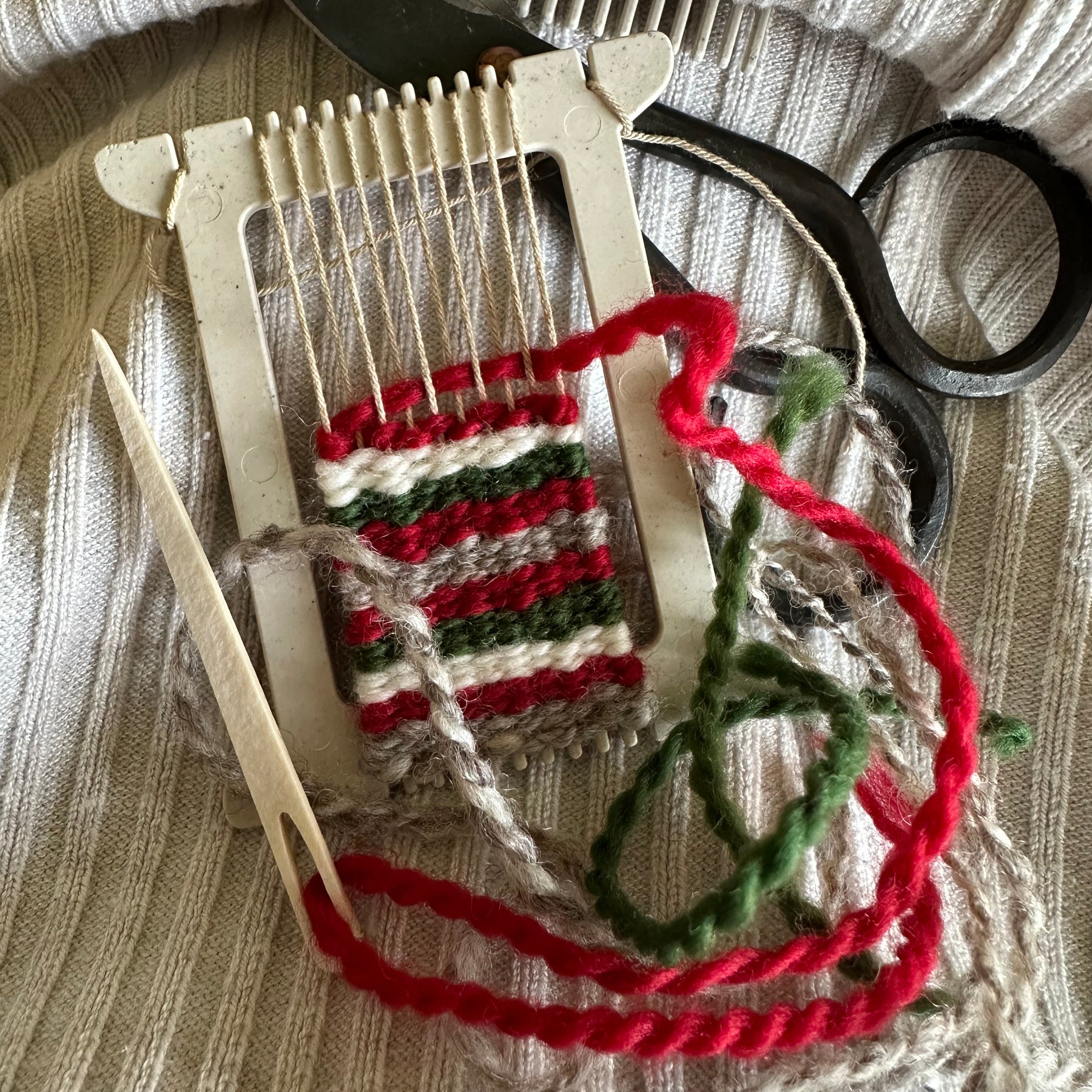 Christmas in July Collection - Cowl, Headband & Brooch