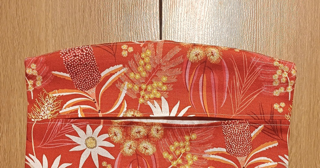 Peg Bag - Red Australian Flower Design