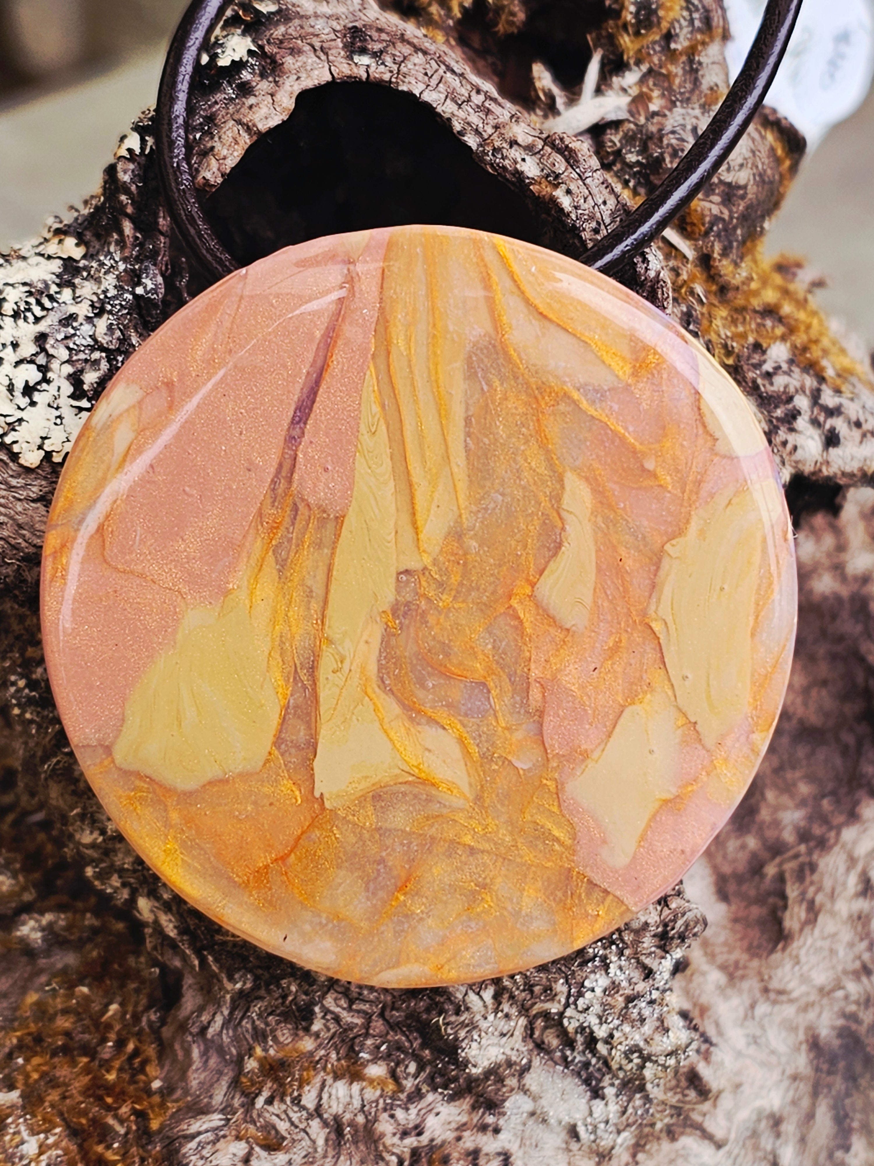 SUNTRACE PENDANT - ARTISAN POLYMER CLAY