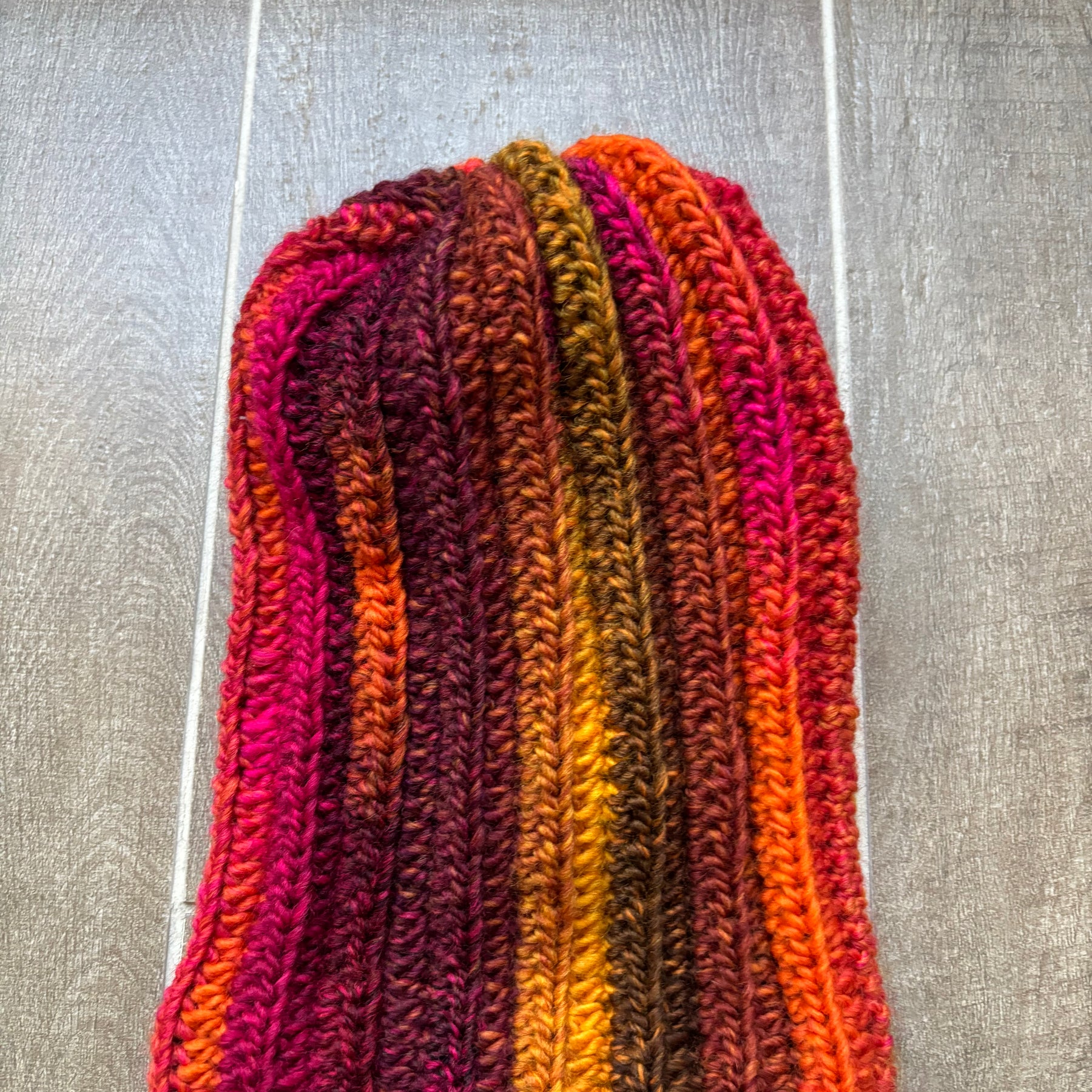 Hand Crocheted Beanie | Shades of Orange