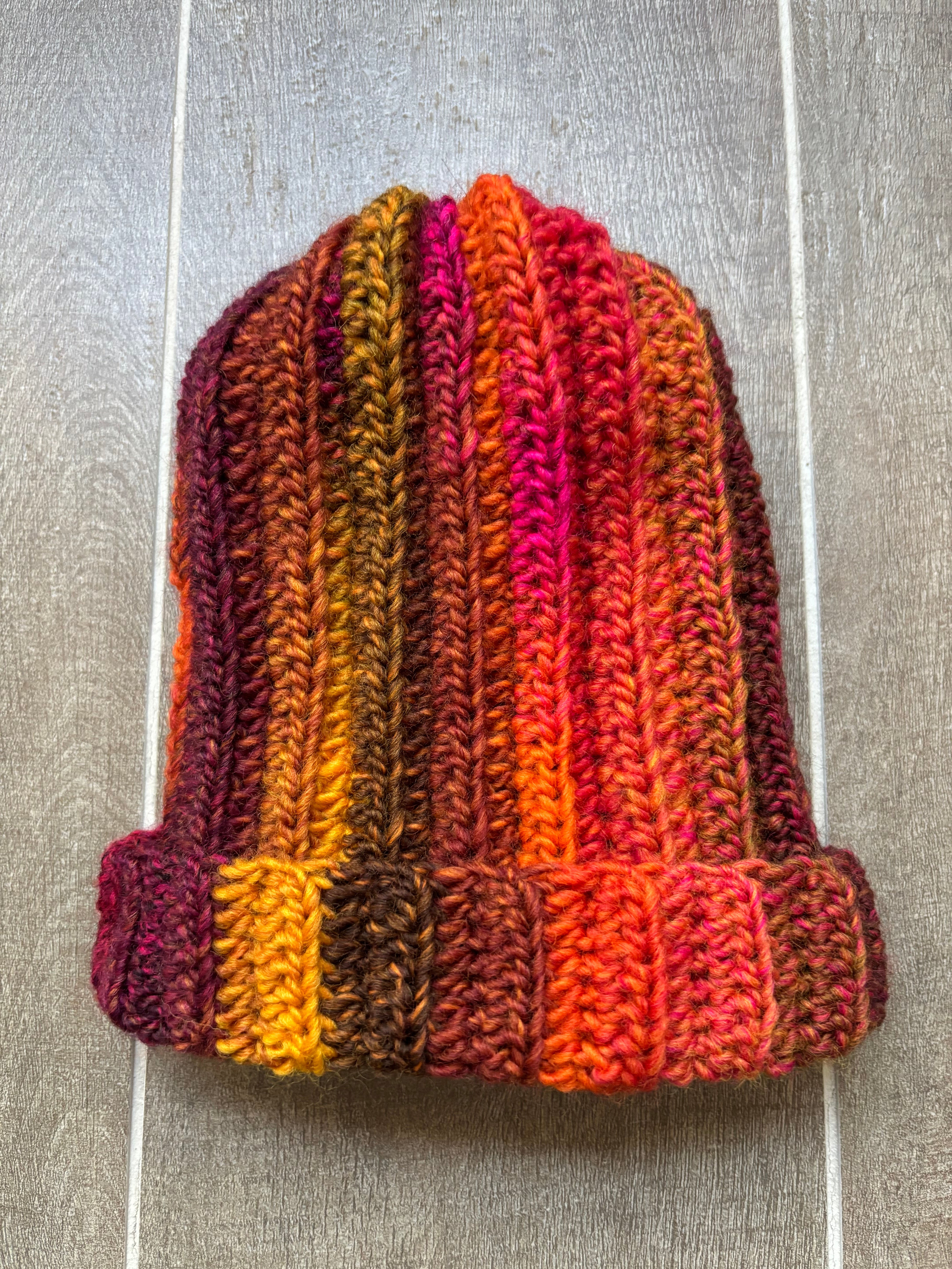 Hand Crocheted Beanie | Shades of Orange