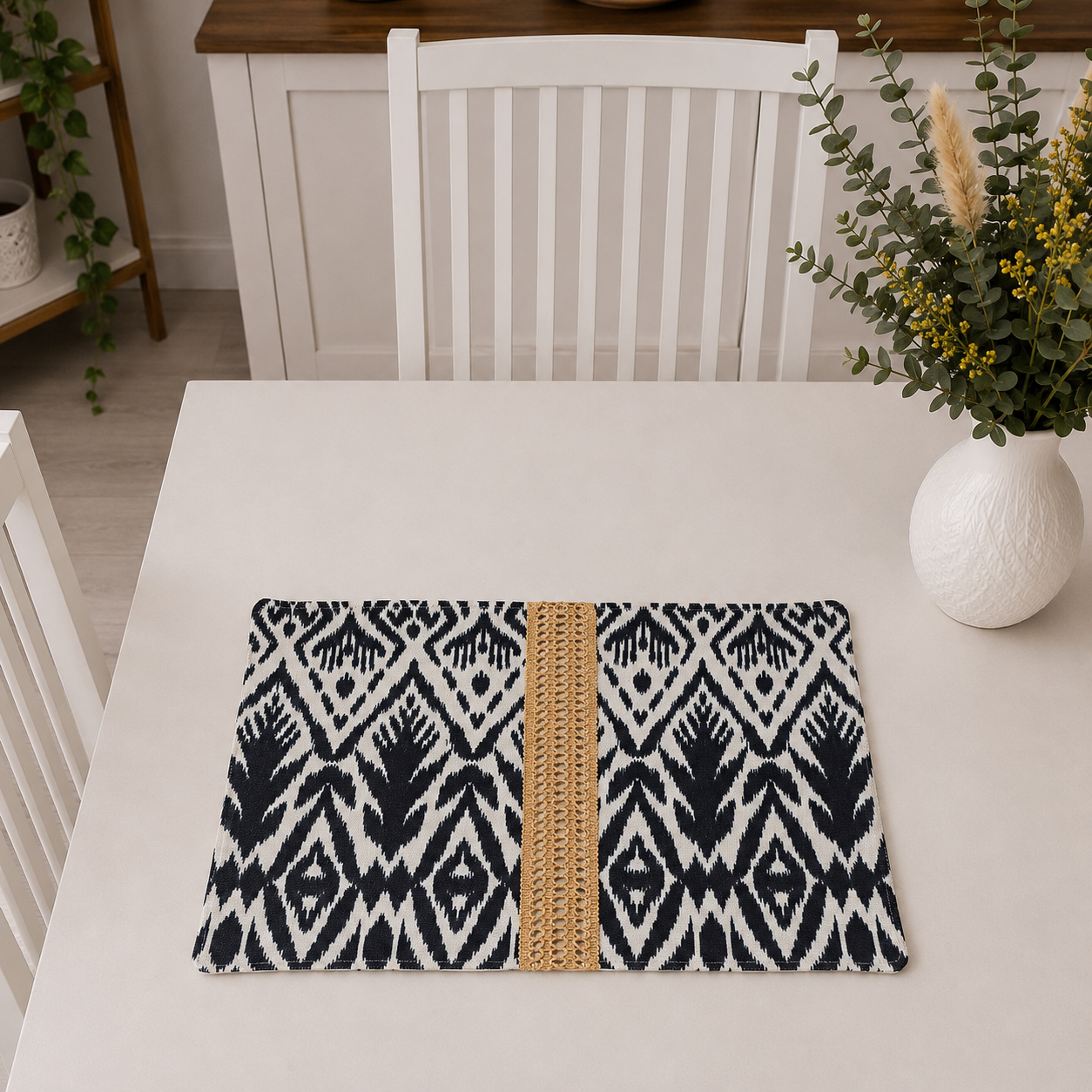 "A"-Table Runner + 6 Place Mats