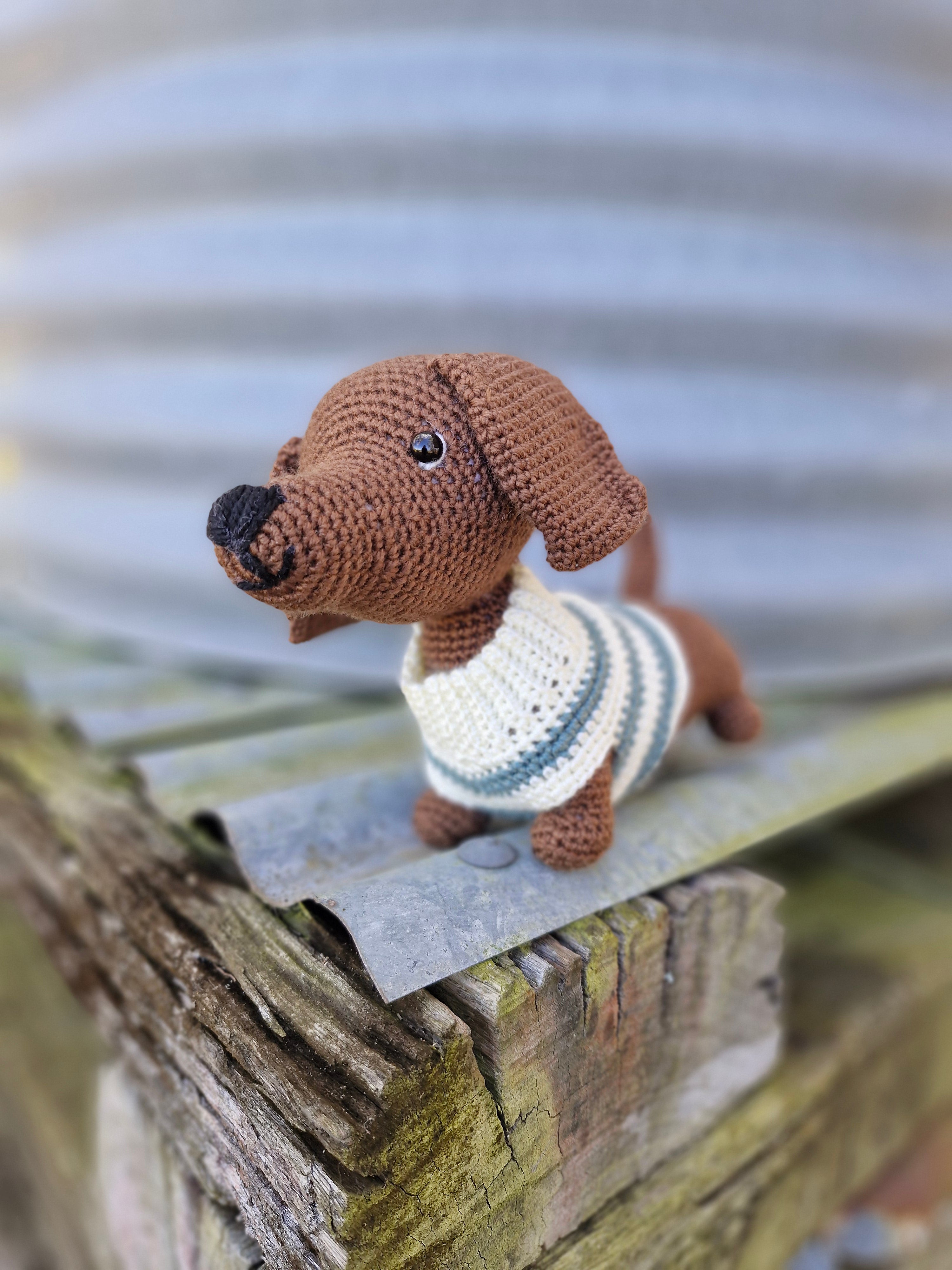 Super cute Hand crochet Dachshund Dog (Sausage Dog)