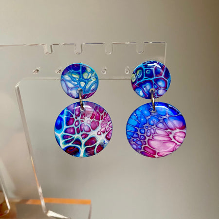 Wearable Art Stud Dangle Earrings