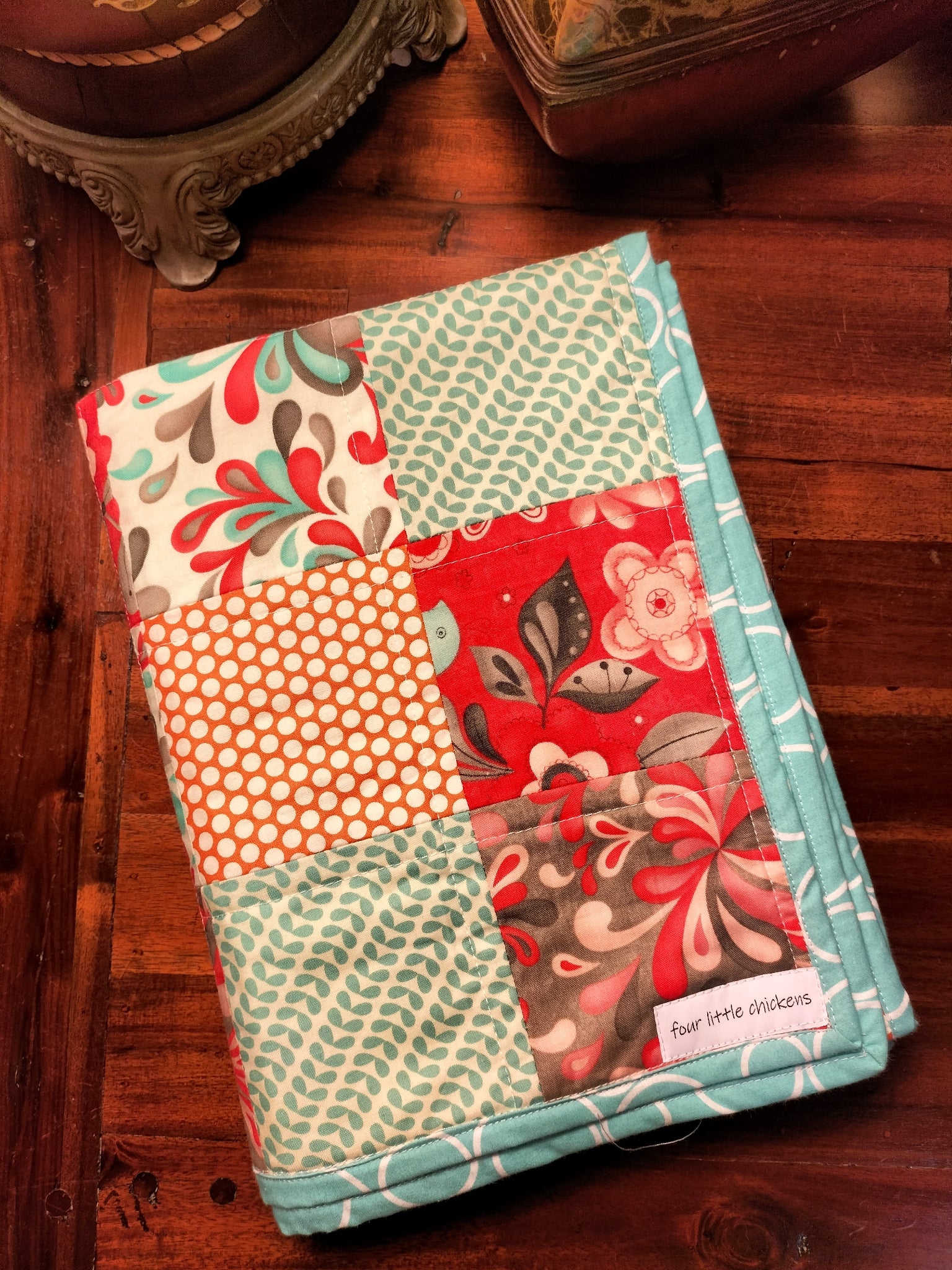 Birds & Blooms Patchwork Baby Quilt