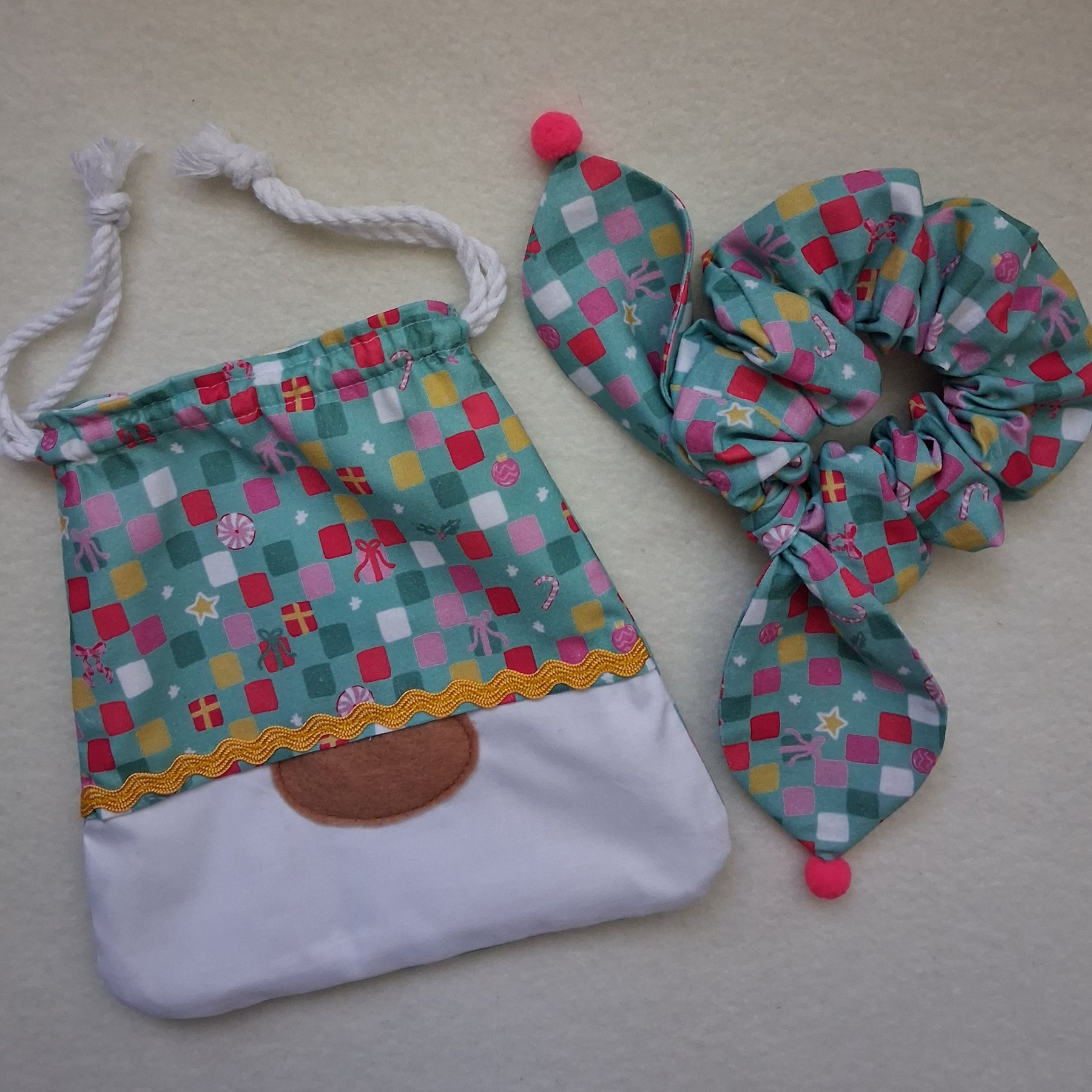 Children's Christmas Gnome Bag & Scrunchie