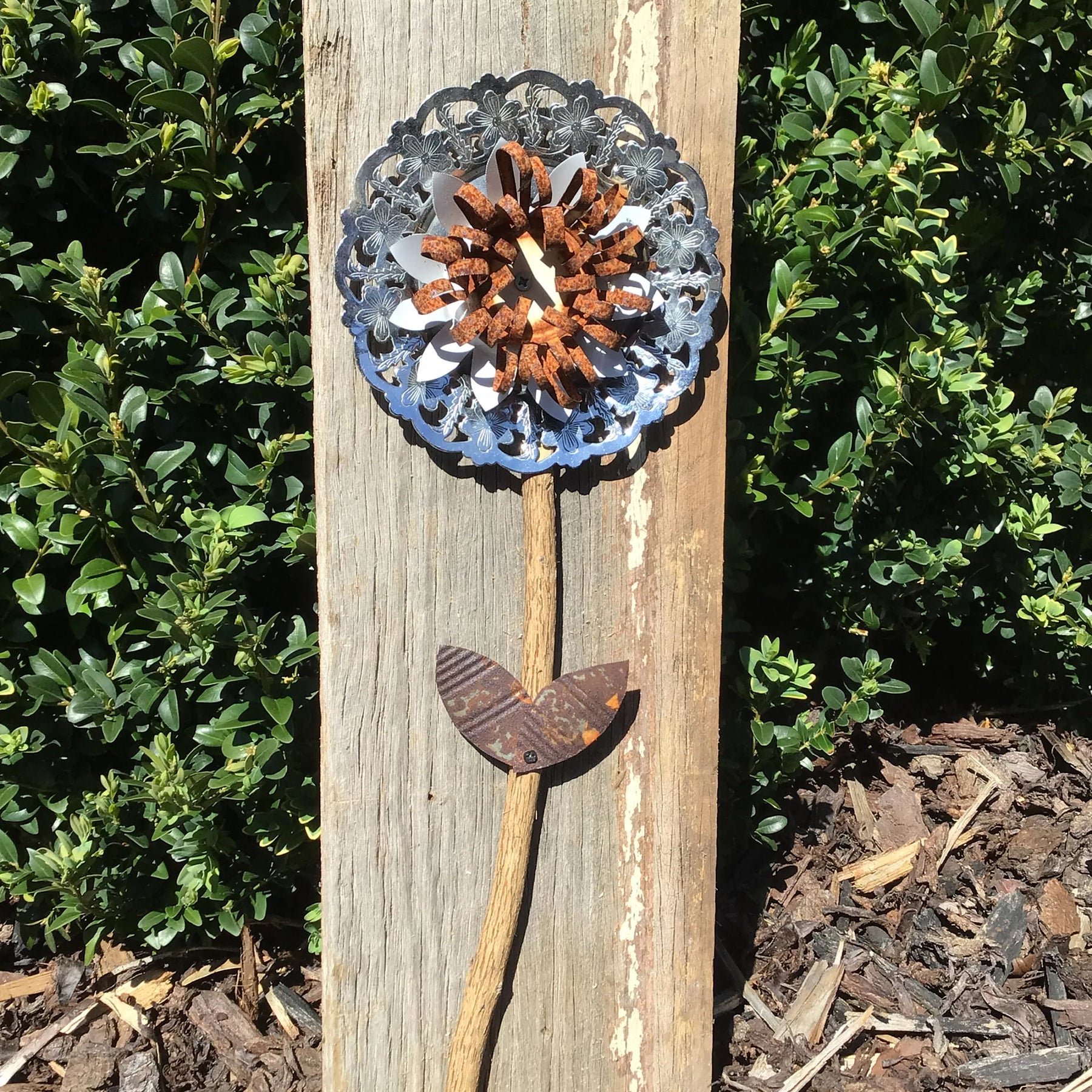Upcycled Flower 3D Wall Art