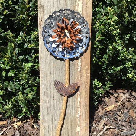 Upcycled Flower 3D Wall Art