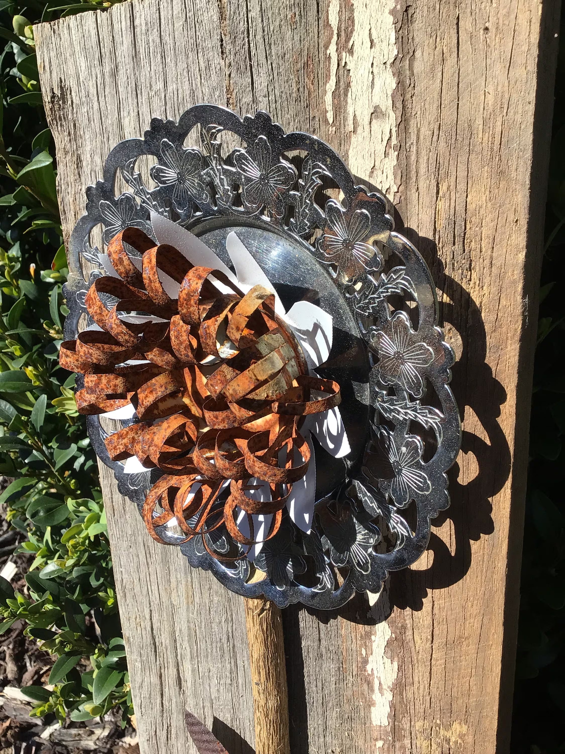 Upcycled Flower 3D Wall Art
