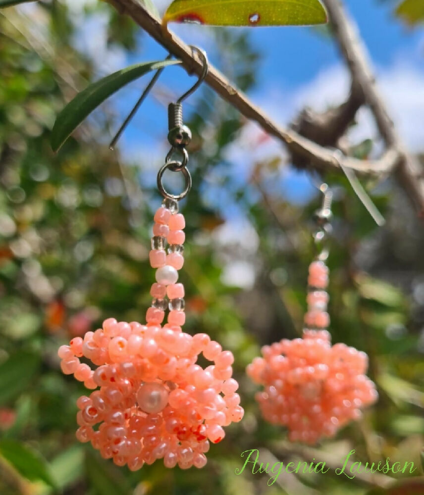 Beaded Flower Earrings