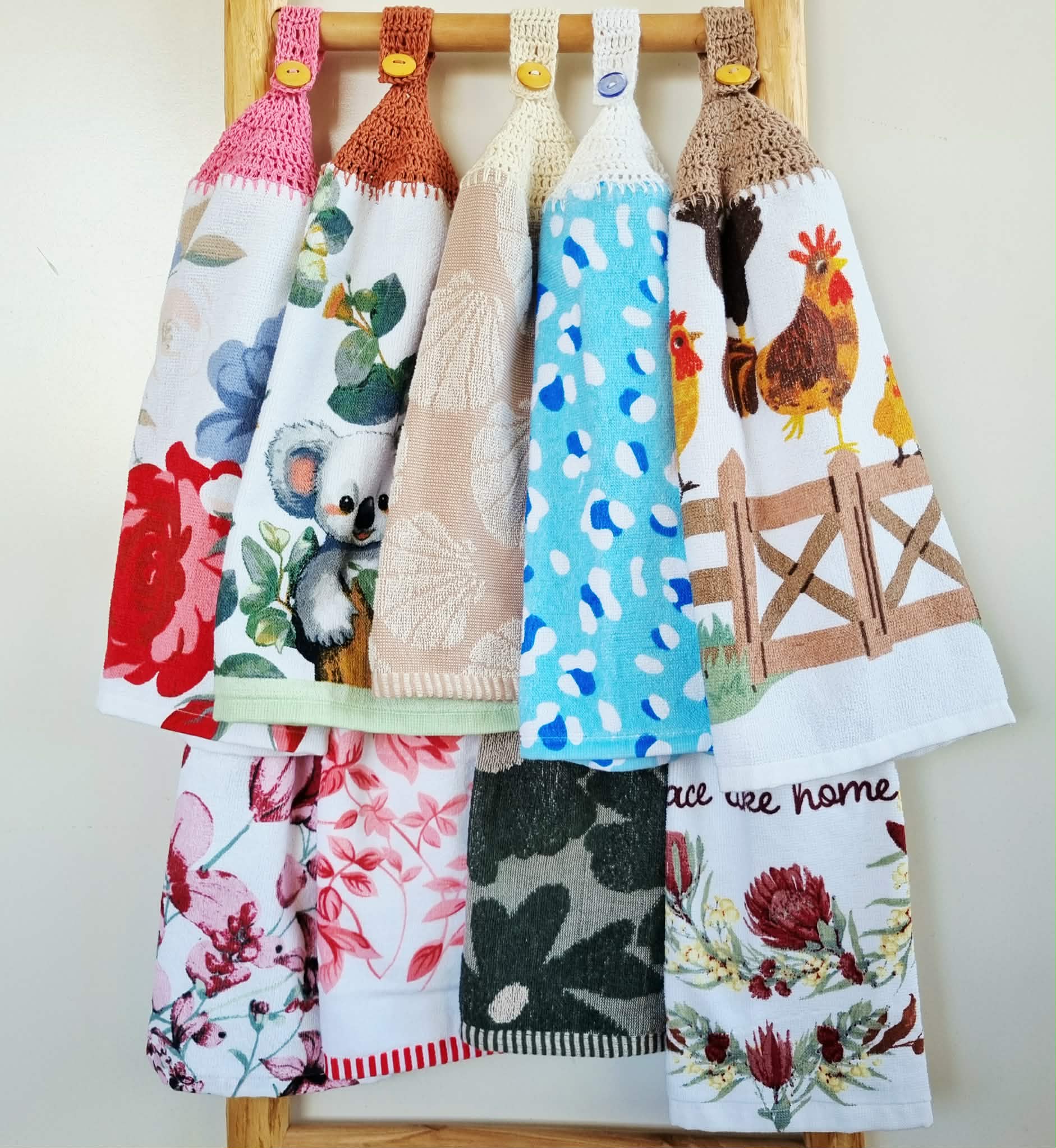 Kitchen Hand Towel | Hanging | Cotton | SINGLE LAYER | 9 Styles - 1-9
