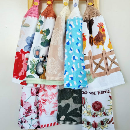Kitchen Hand Towel | Hanging | Cotton | SINGLE LAYER | 9 Styles - 1-9