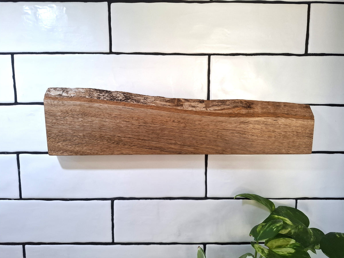 Handmade Wooden Magnetic Knife Holder: Wall-Mounted Kitchen Rack