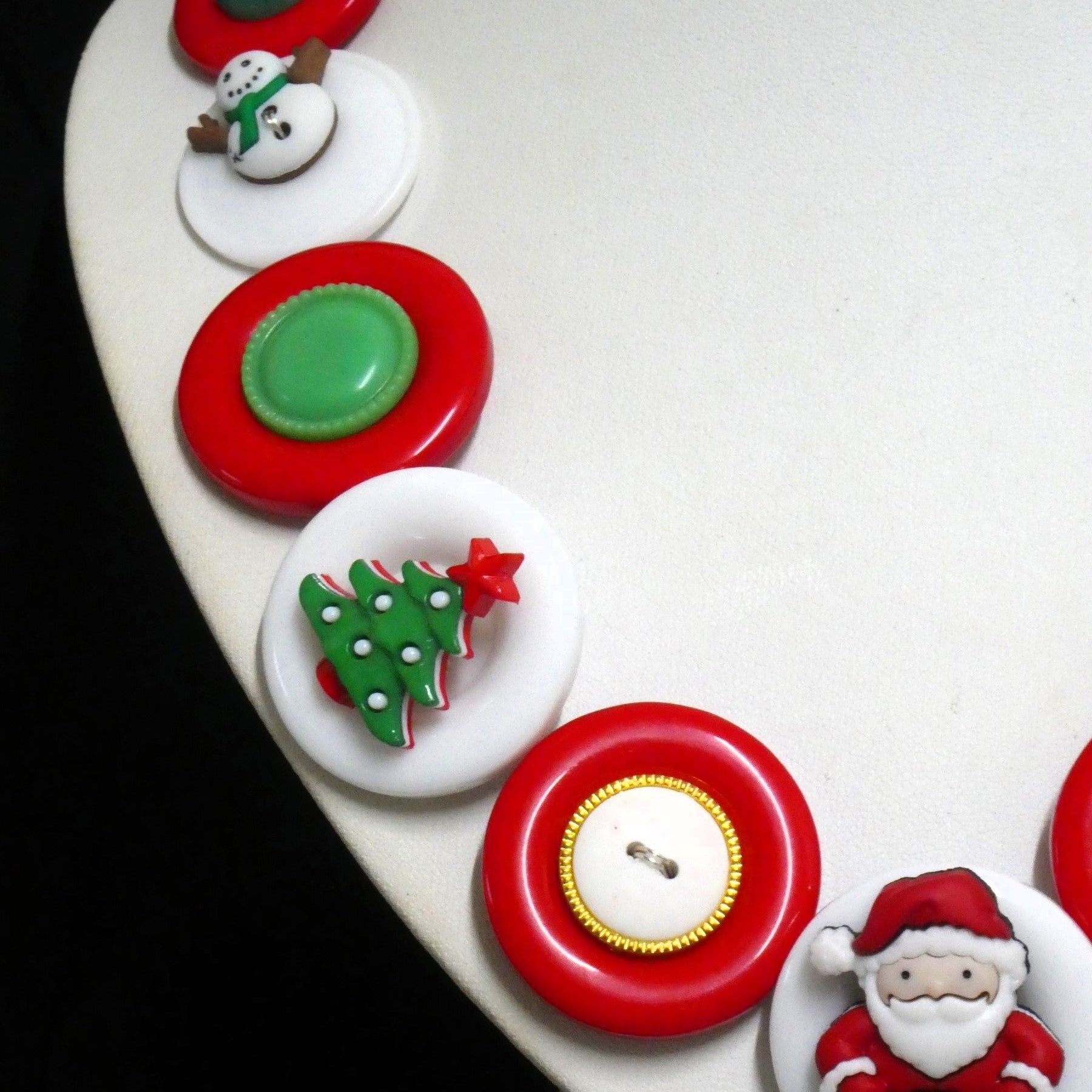 Santa Claus Necklace with Christmas earrings