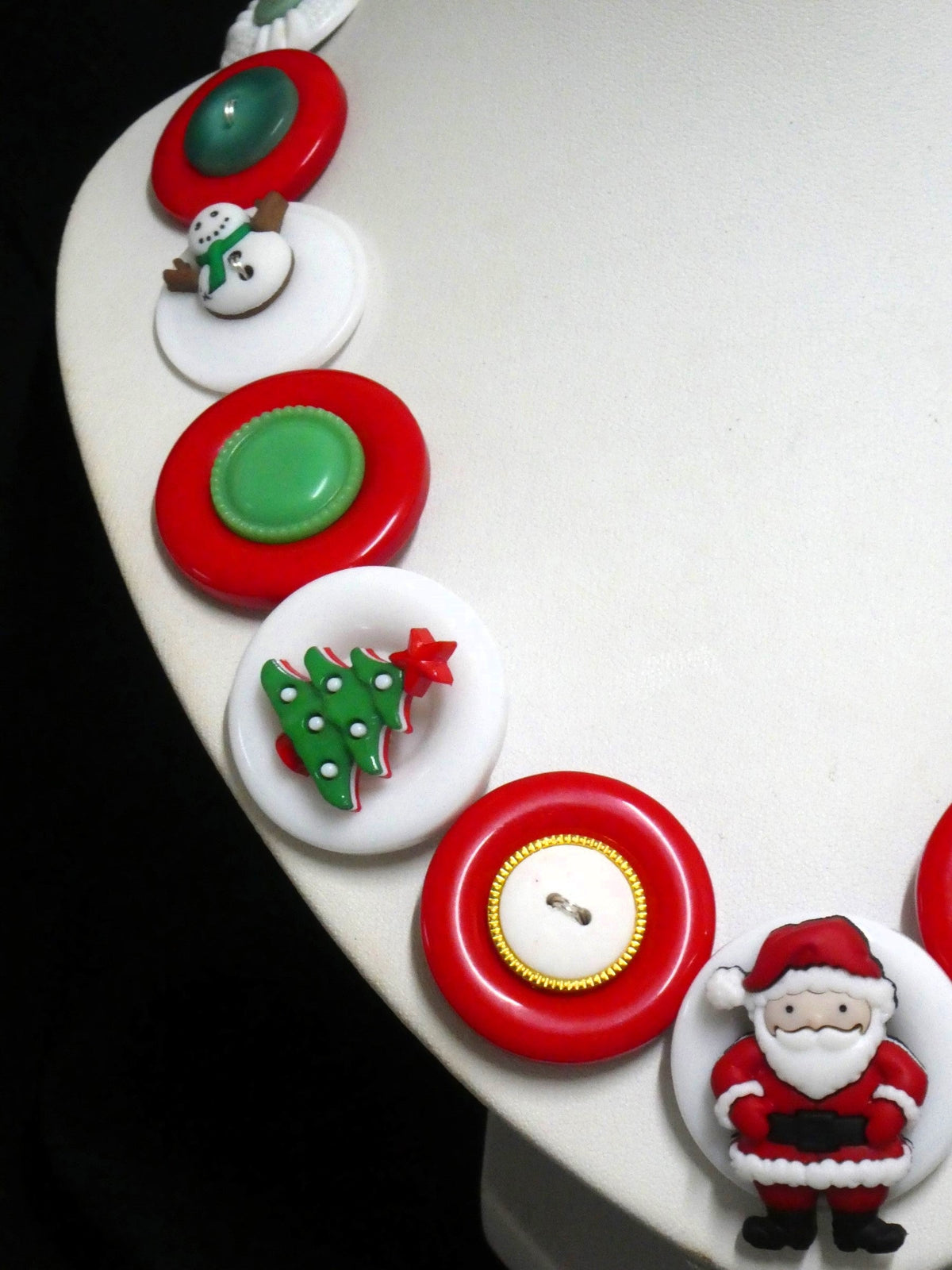 Santa Claus Necklace with Christmas earrings