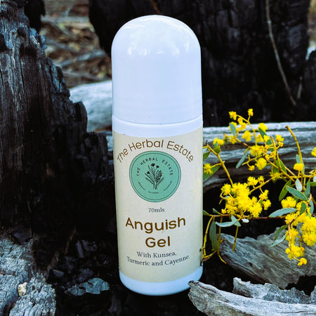 Anguish Gel, Roll on gel 70g. Kunzea, Turmeric, Cayenne. Herbal Relief