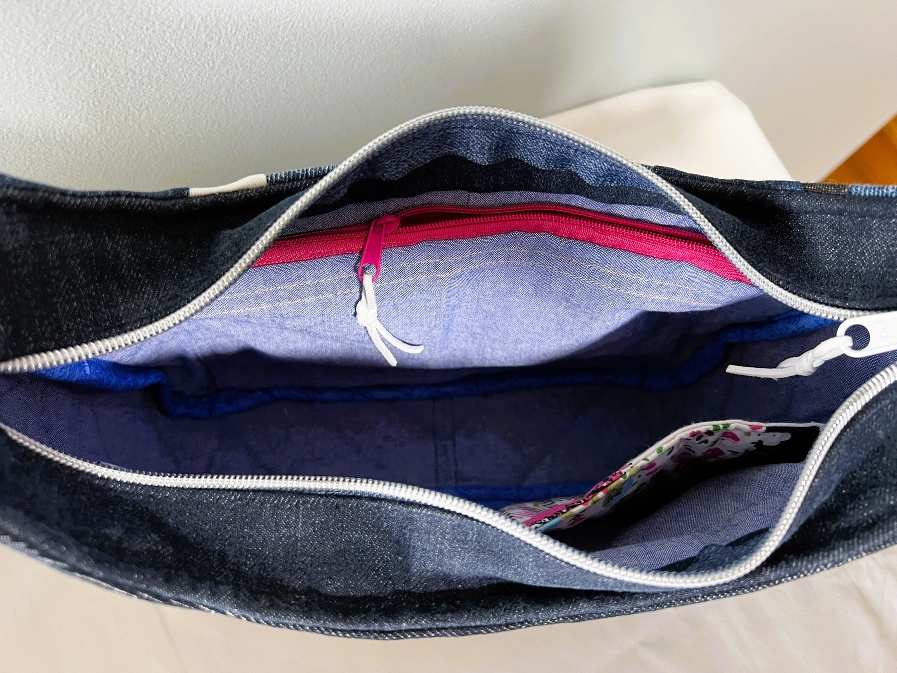 Upcycled Denim Mini Hobo Bag