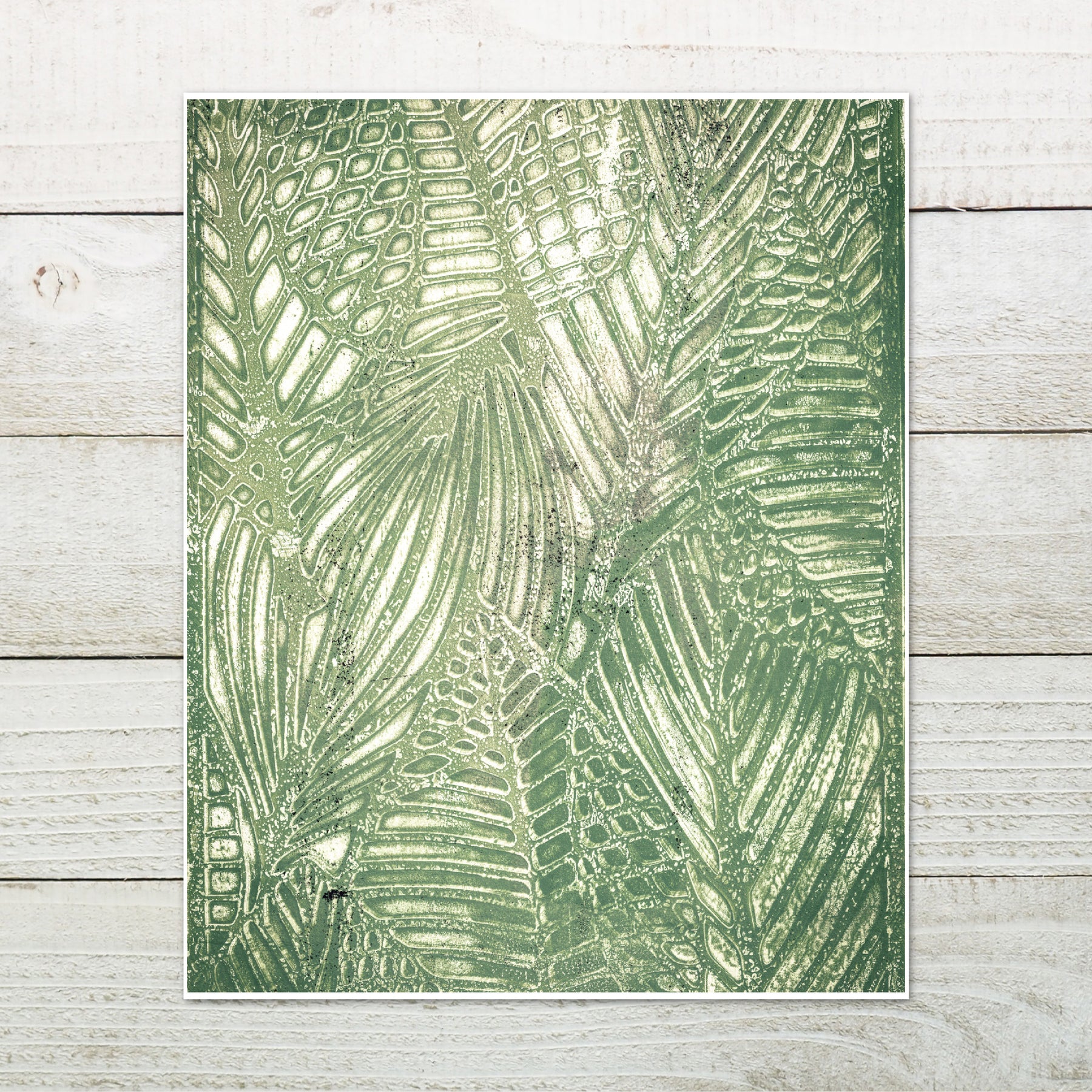 Textured Botanical Abstract Print