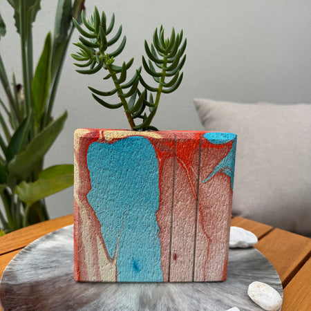 Wild Canyon hand-sculpted concrete test tube vase