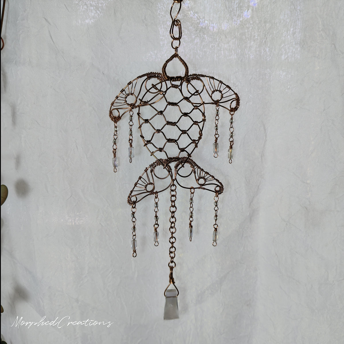 Woven Copper Wire Sea Turtle Sun Catcher
