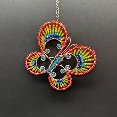 Crystal Rainbow Butterfly Suncatcher