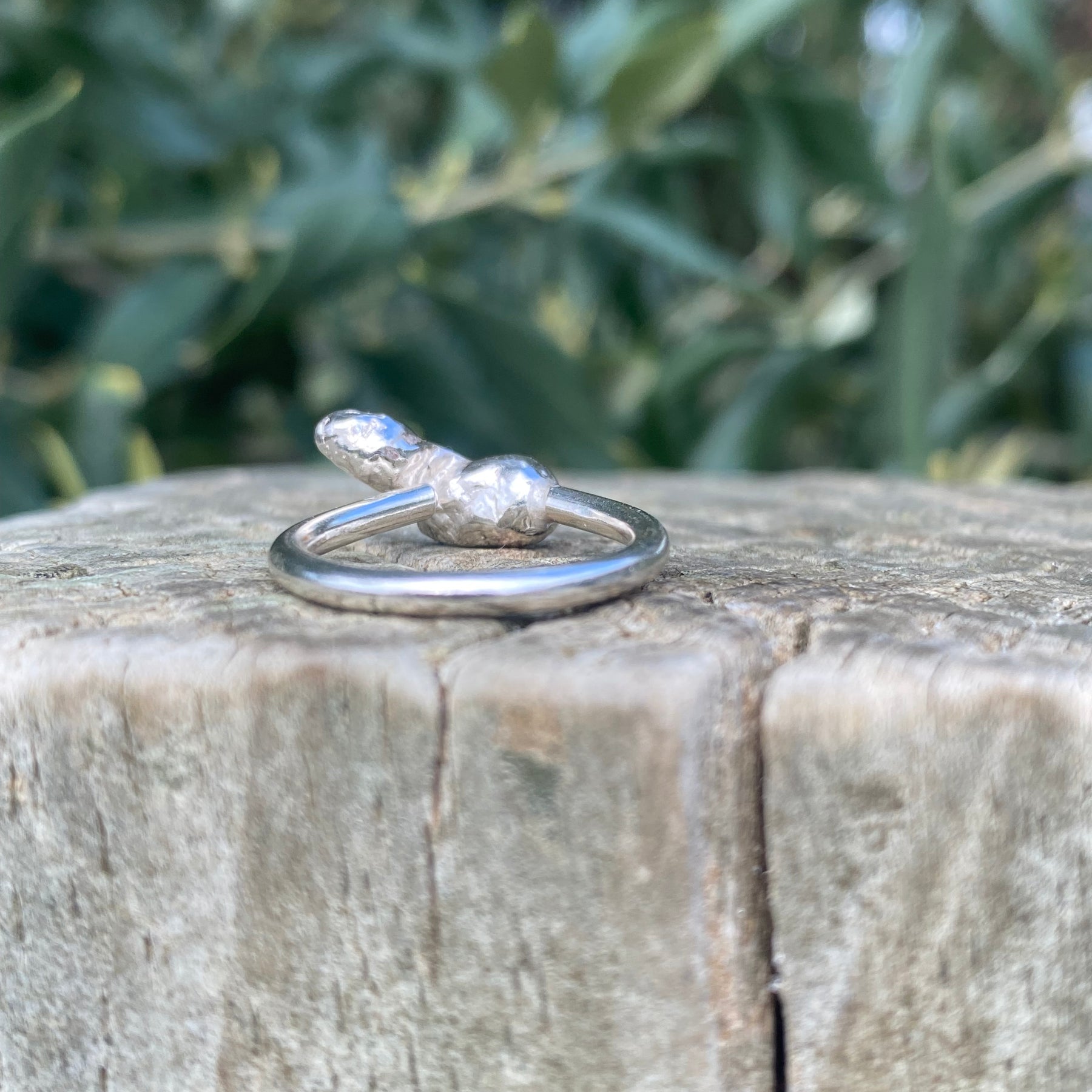 Drift Ring – Water Cast Sterling Silver – Size K