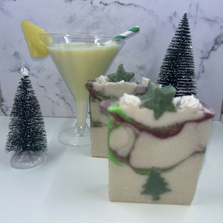 Christmas piña colada soap