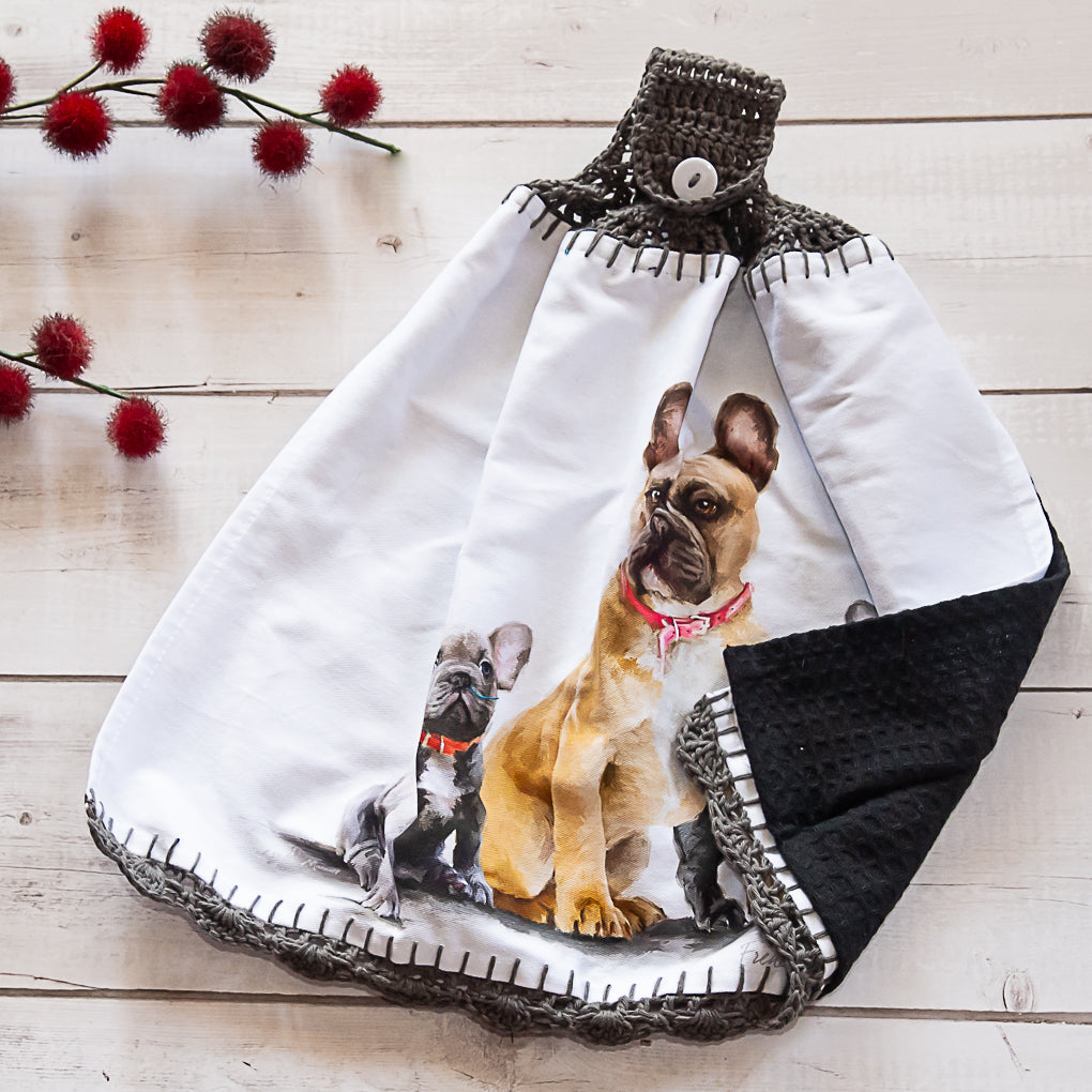 Pet Lovers Hanging Tea Towel / Hand Towels - Double