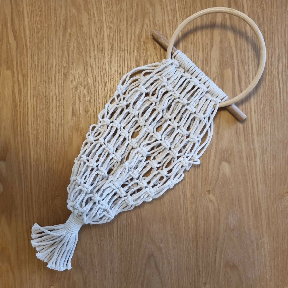Fruit basket natural 15cm cane flat