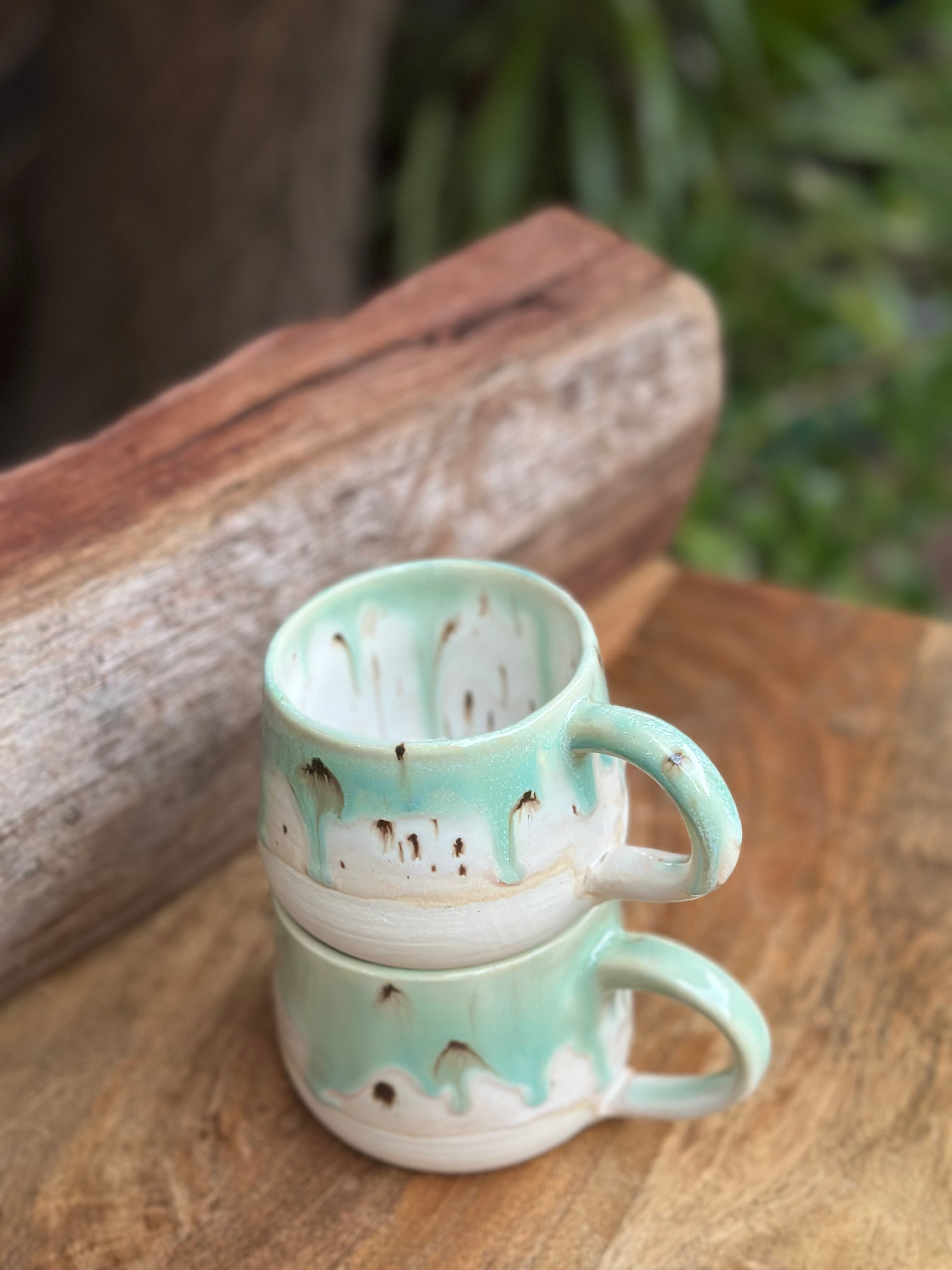 Pair of Mugs | Handmade Ceramic Tableware | Morning Mist