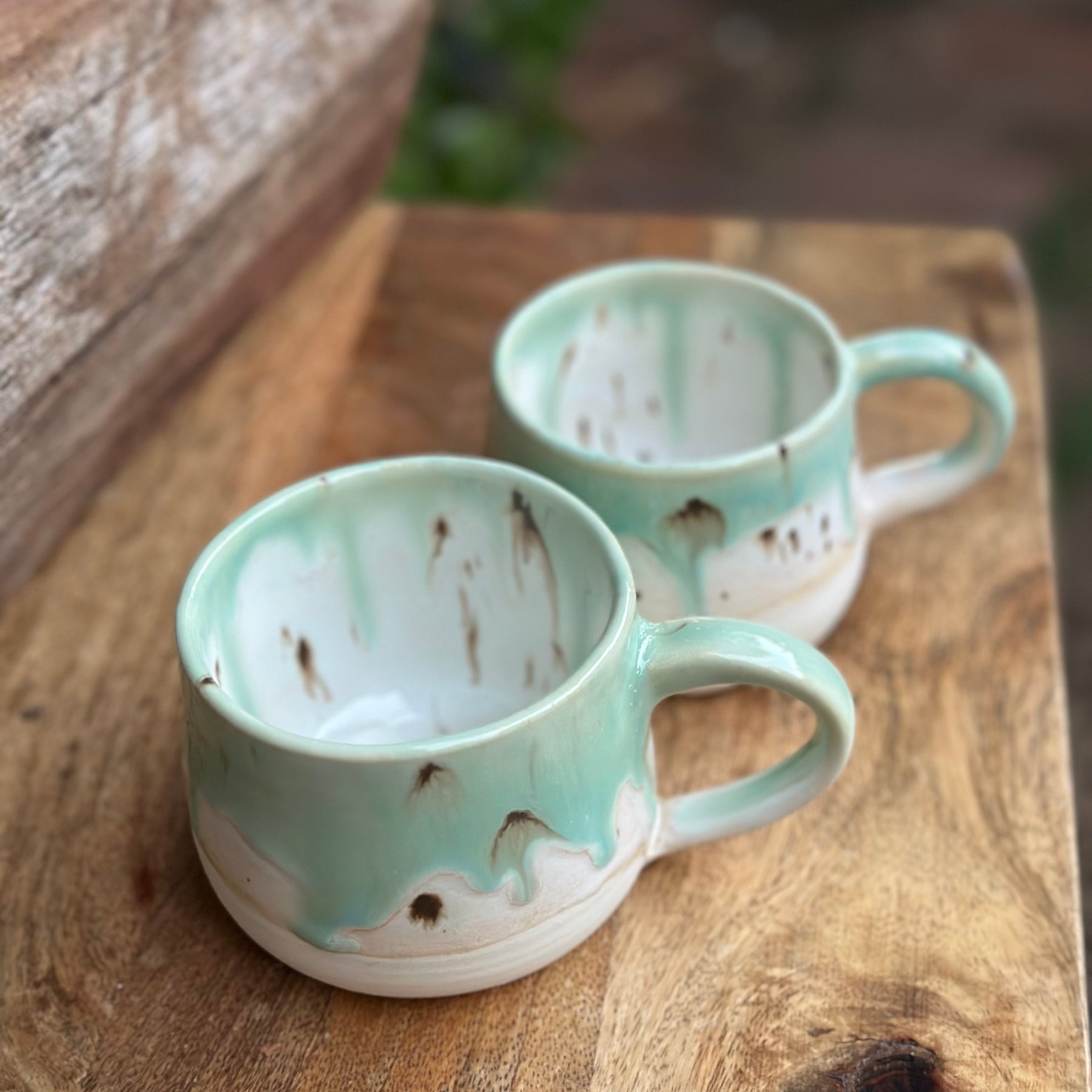 Morning Mist | Ceramic Handmade Stoneware Mug Pair
