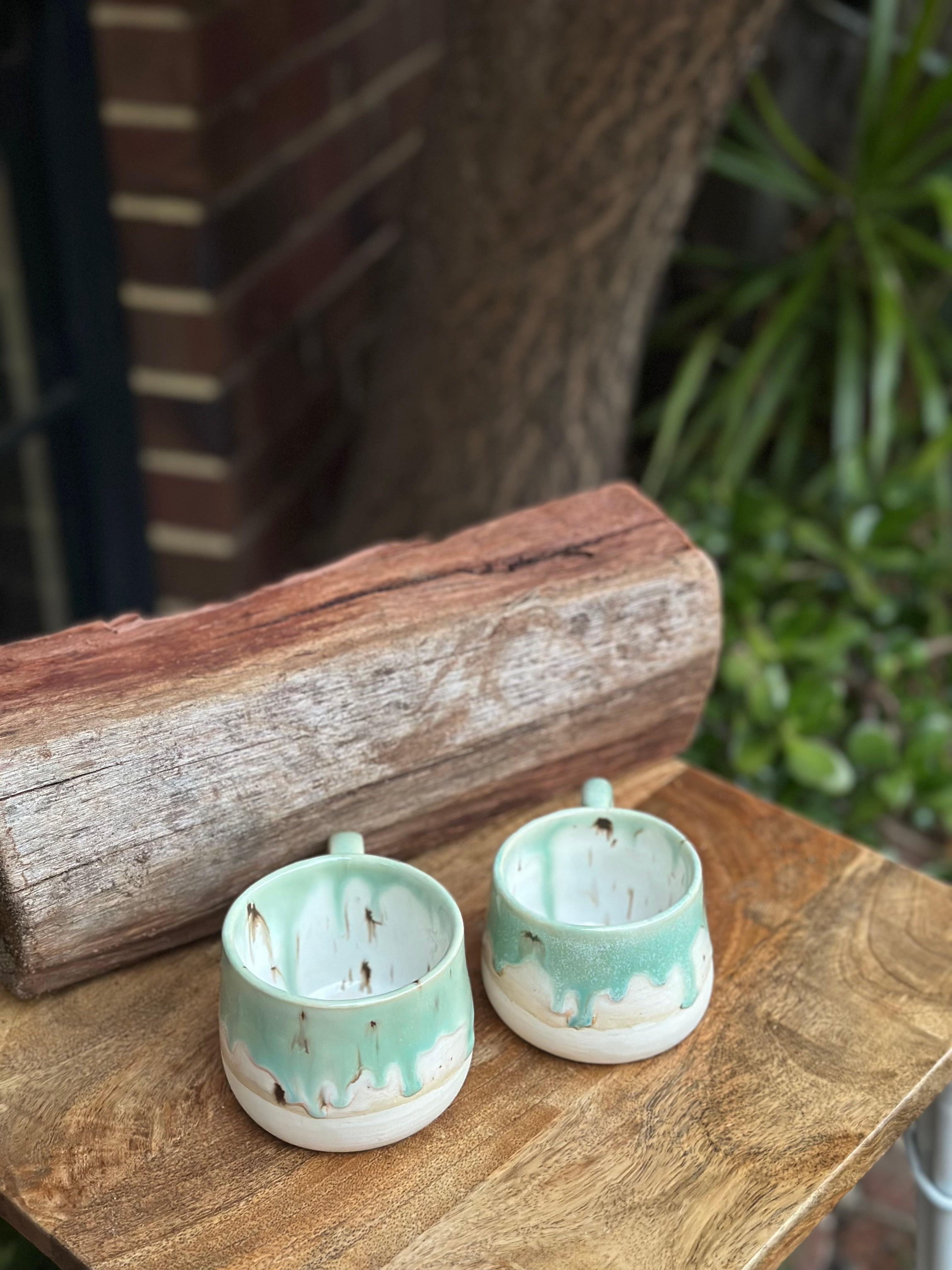 Morning Mist | Ceramic Handmade Stoneware Mug Pair