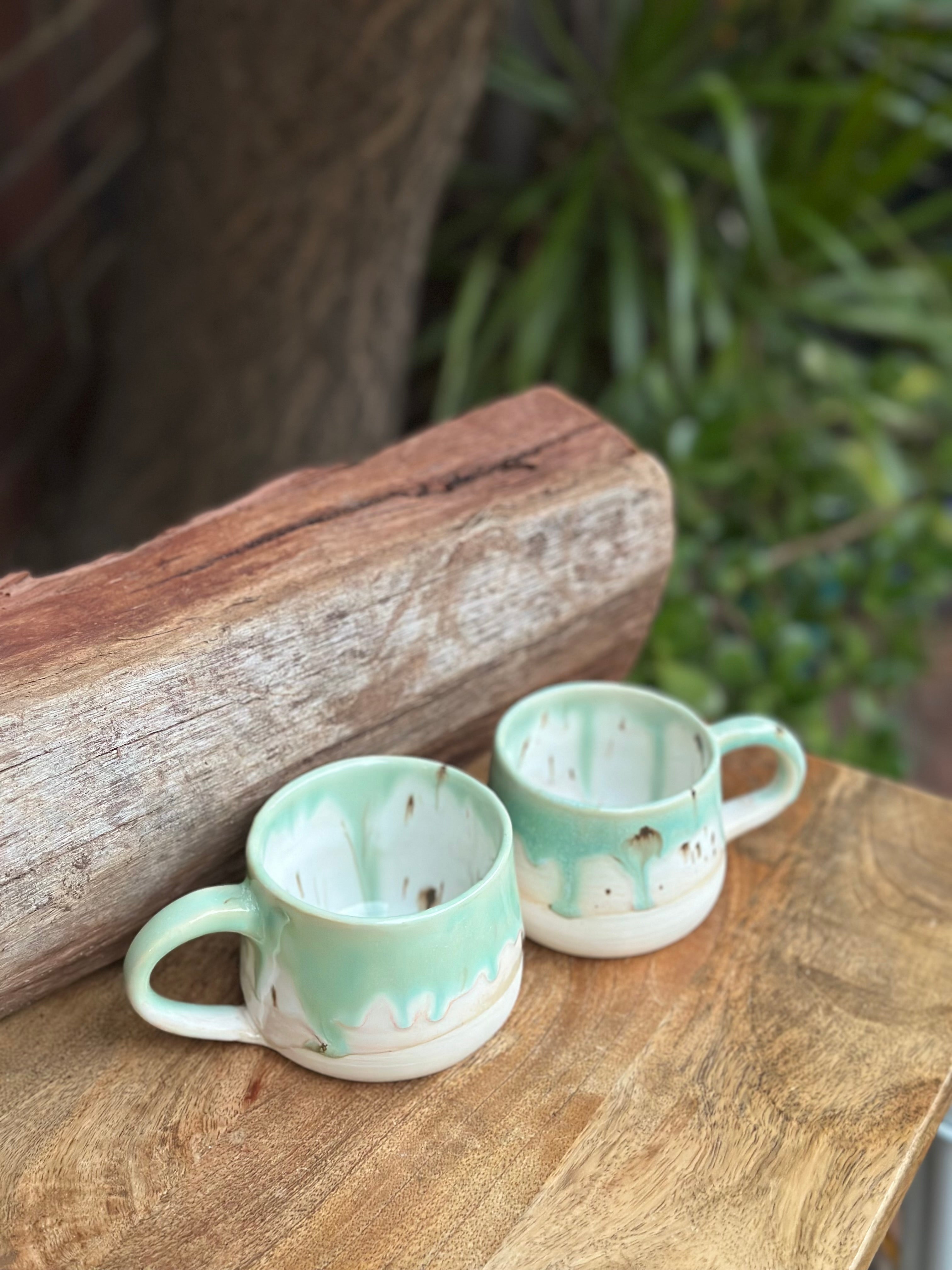 Morning Mist | Ceramic Handmade Stoneware Mug Pair