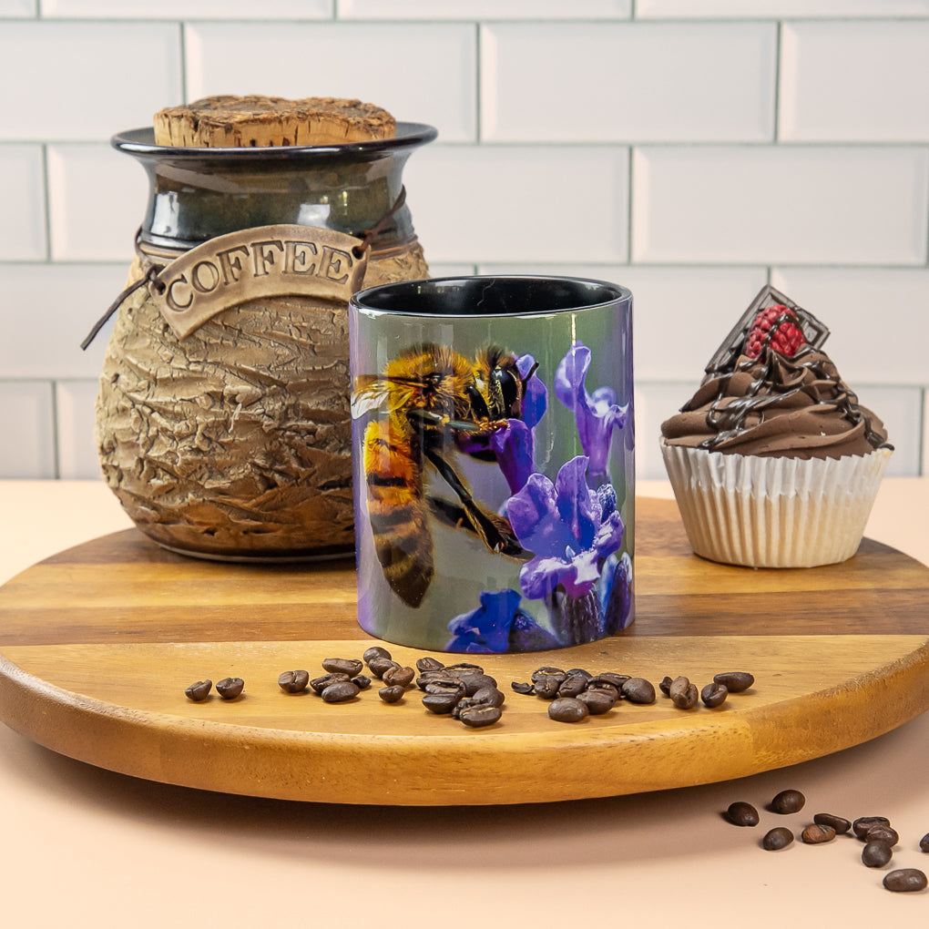 Honeybee and Lavender Coffee Mugs