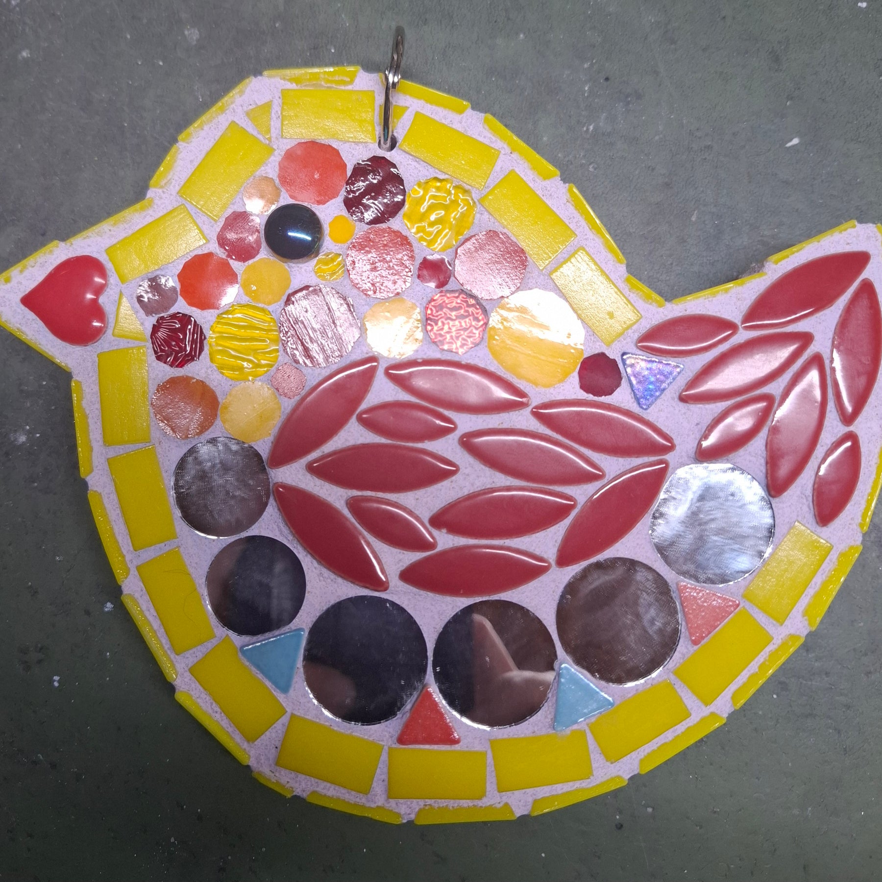 Cutie Yellow Mosaic Bird