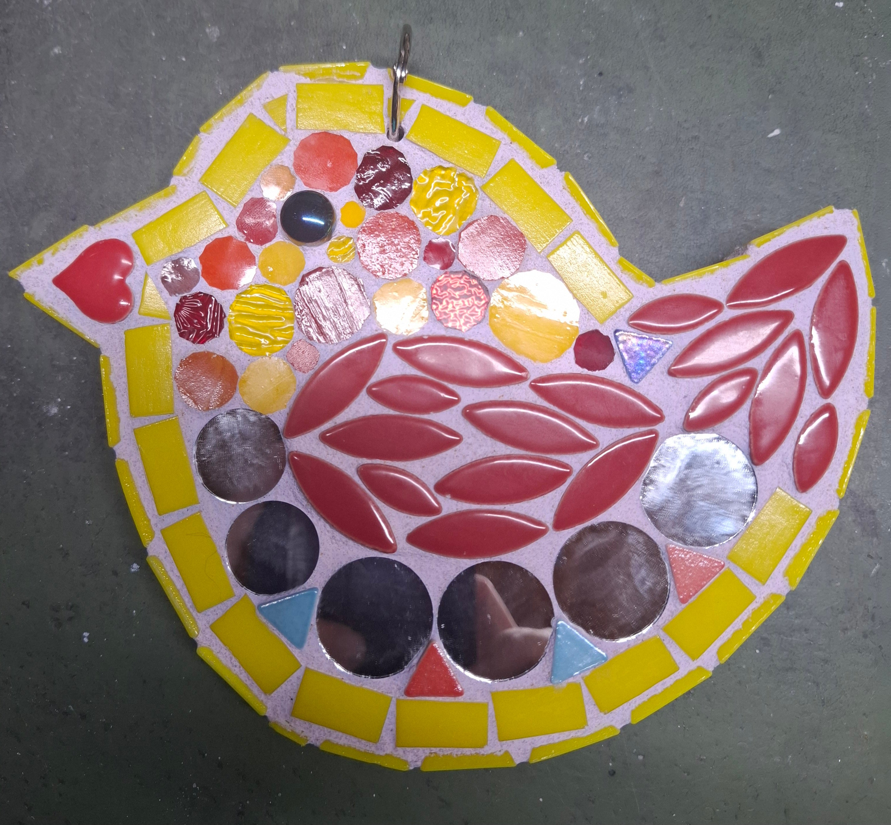 Cutie Yellow Mosaic Bird