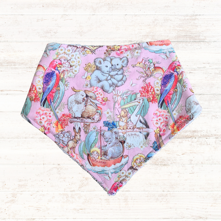 Pink May Gibbs Bandana Bib