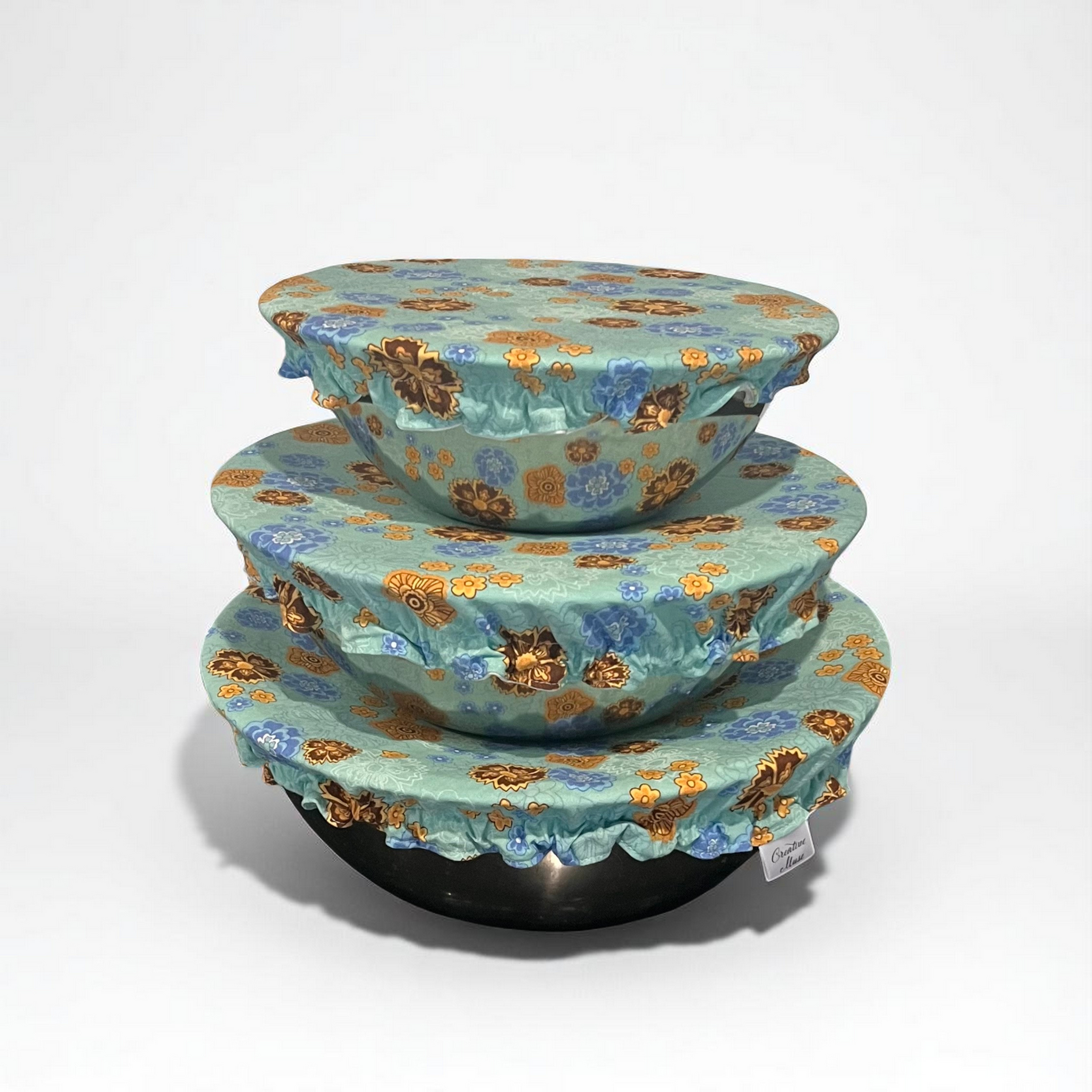 Reusable Fabric Bowl Covers – Set of 3 | Flower power