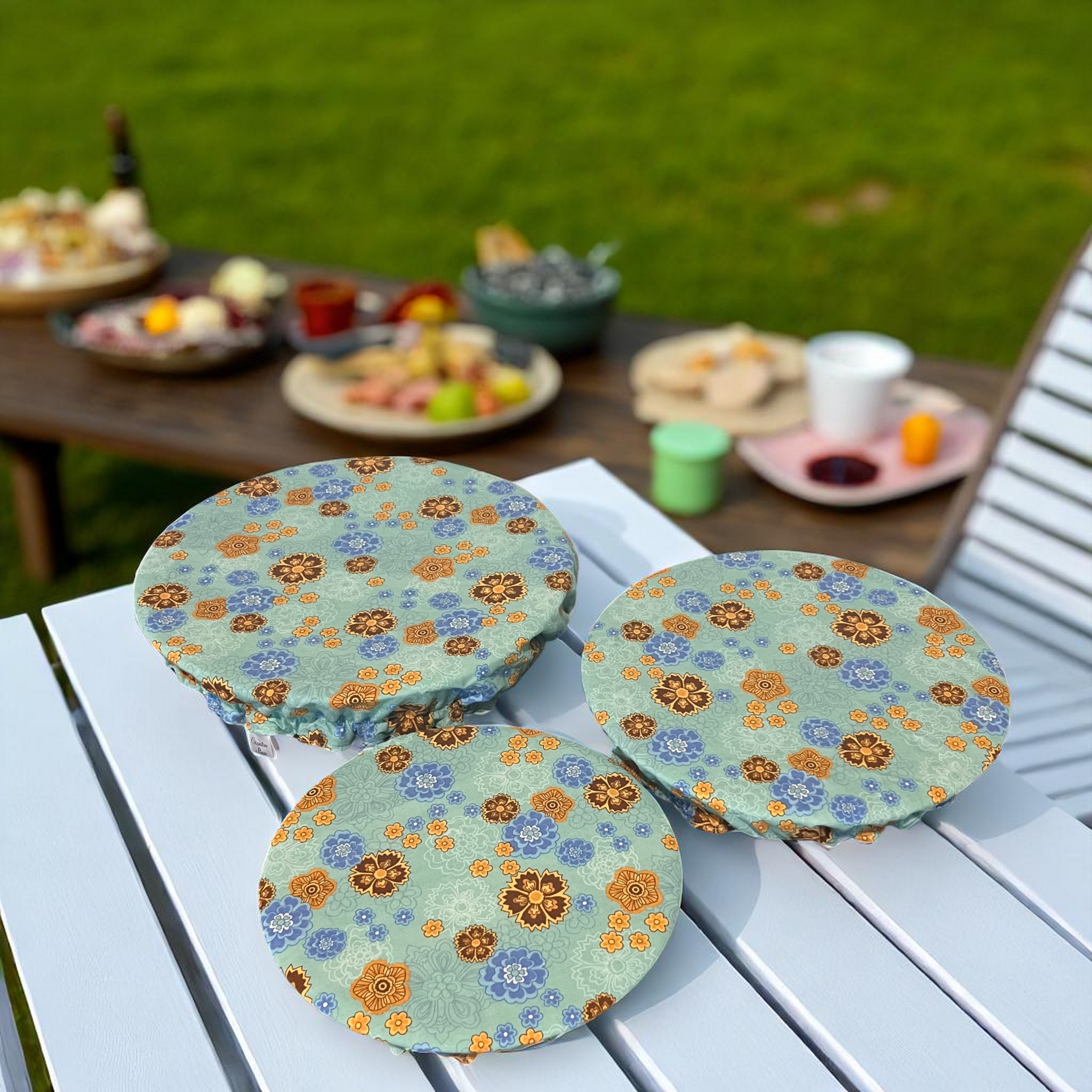 Reusable Fabric Bowl Covers – Set of 3 | Flower power