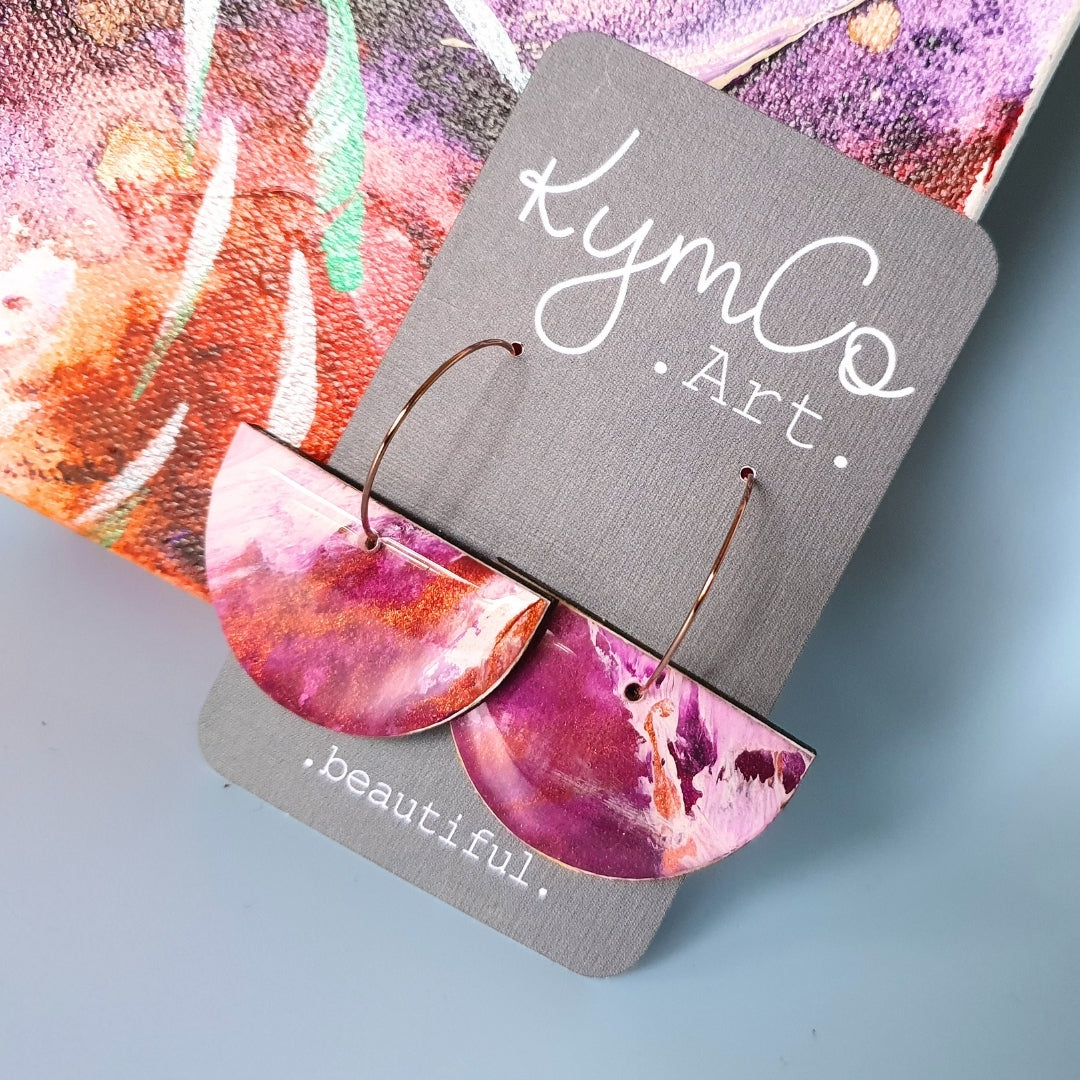 The Mulberry Skies Collection | Art earrings | Medium & Large Dangles | Brooch | Pendant