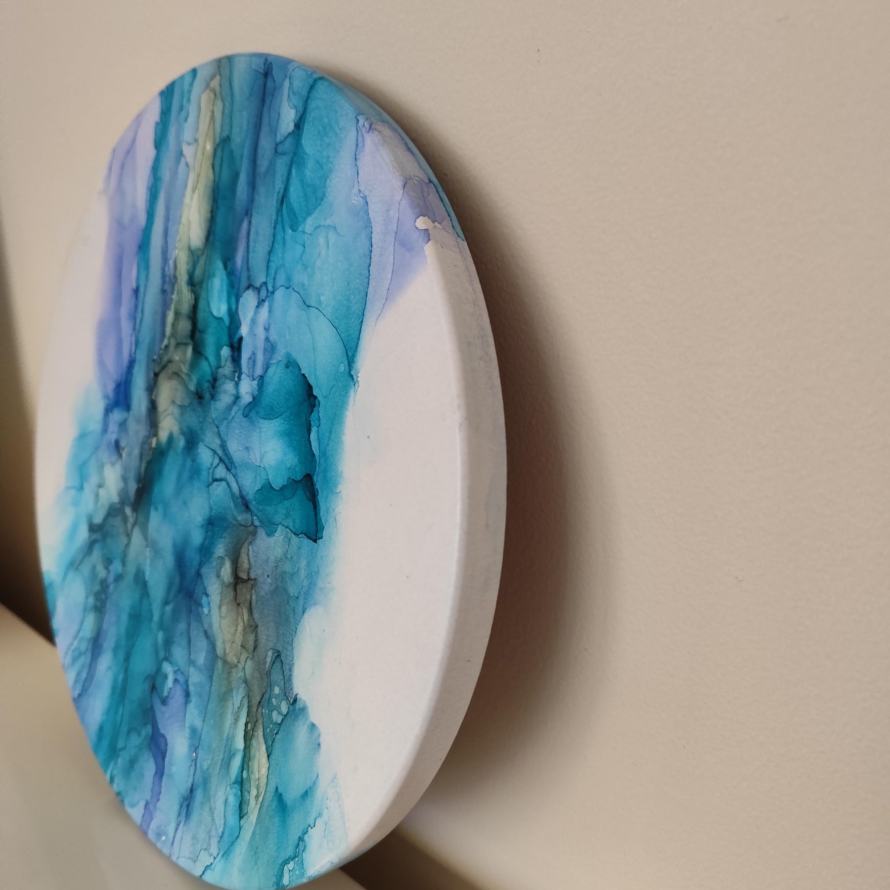 Blue & White Abstract Painting – Wall Art