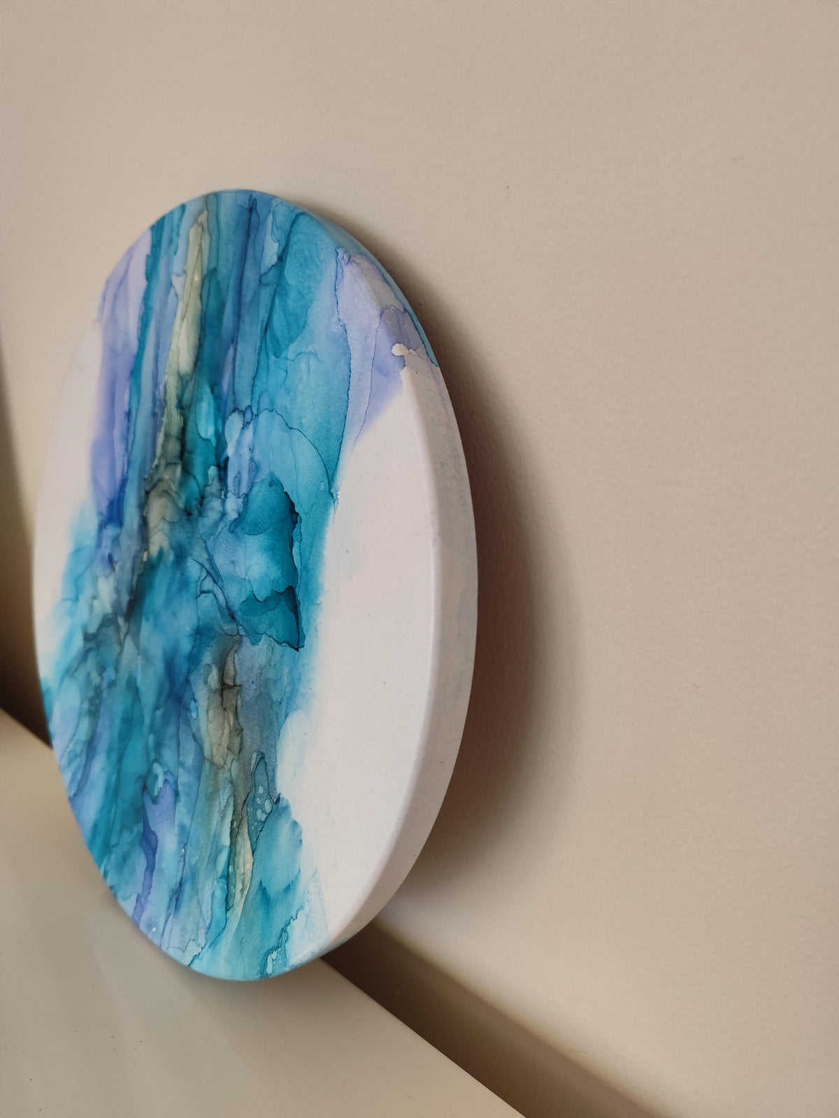 Blue & White Abstract Painting – Wall Art