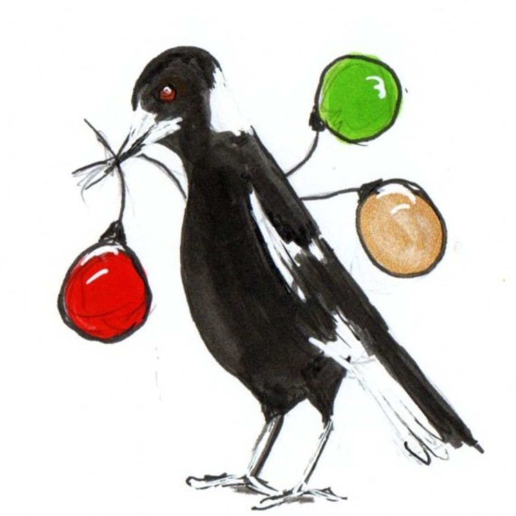 Quirky Magpie Christmas Cards - 7 designs