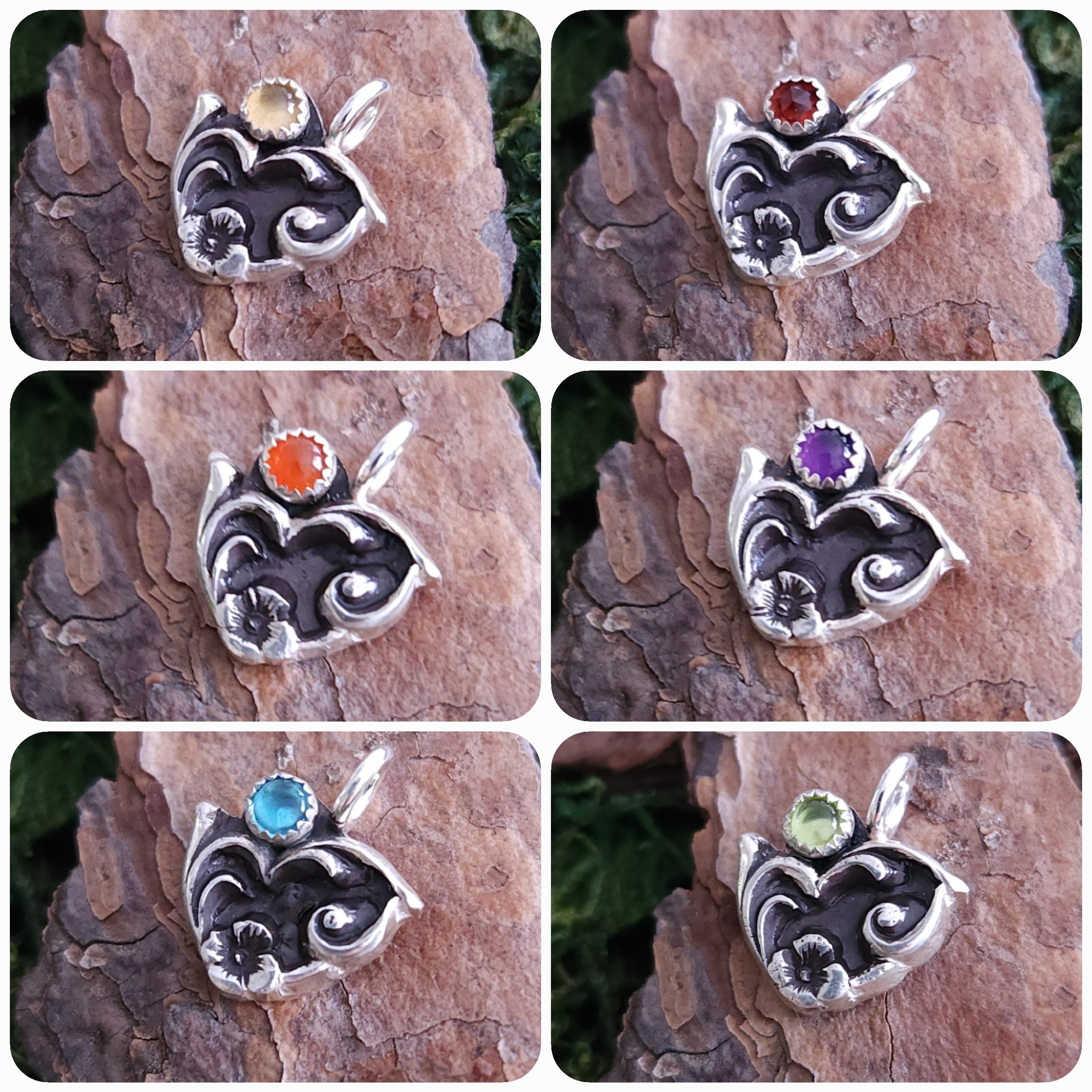 Tiny Victorian heart charm