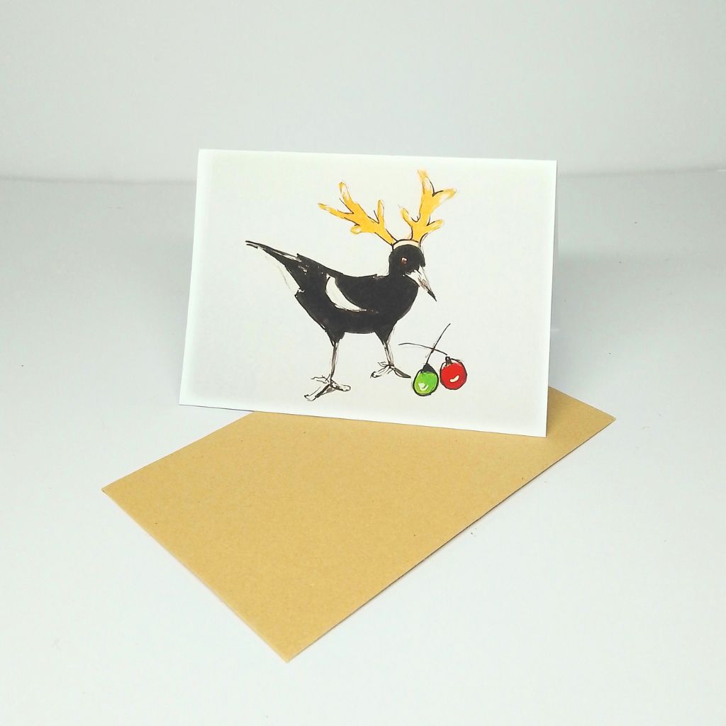 Quirky Magpie Christmas Cards - 7 designs