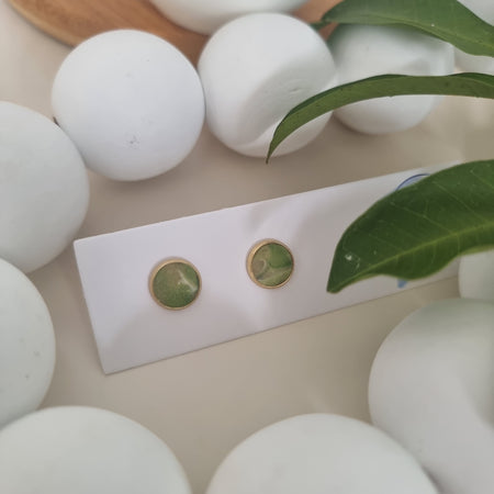 Sage Marble Studs