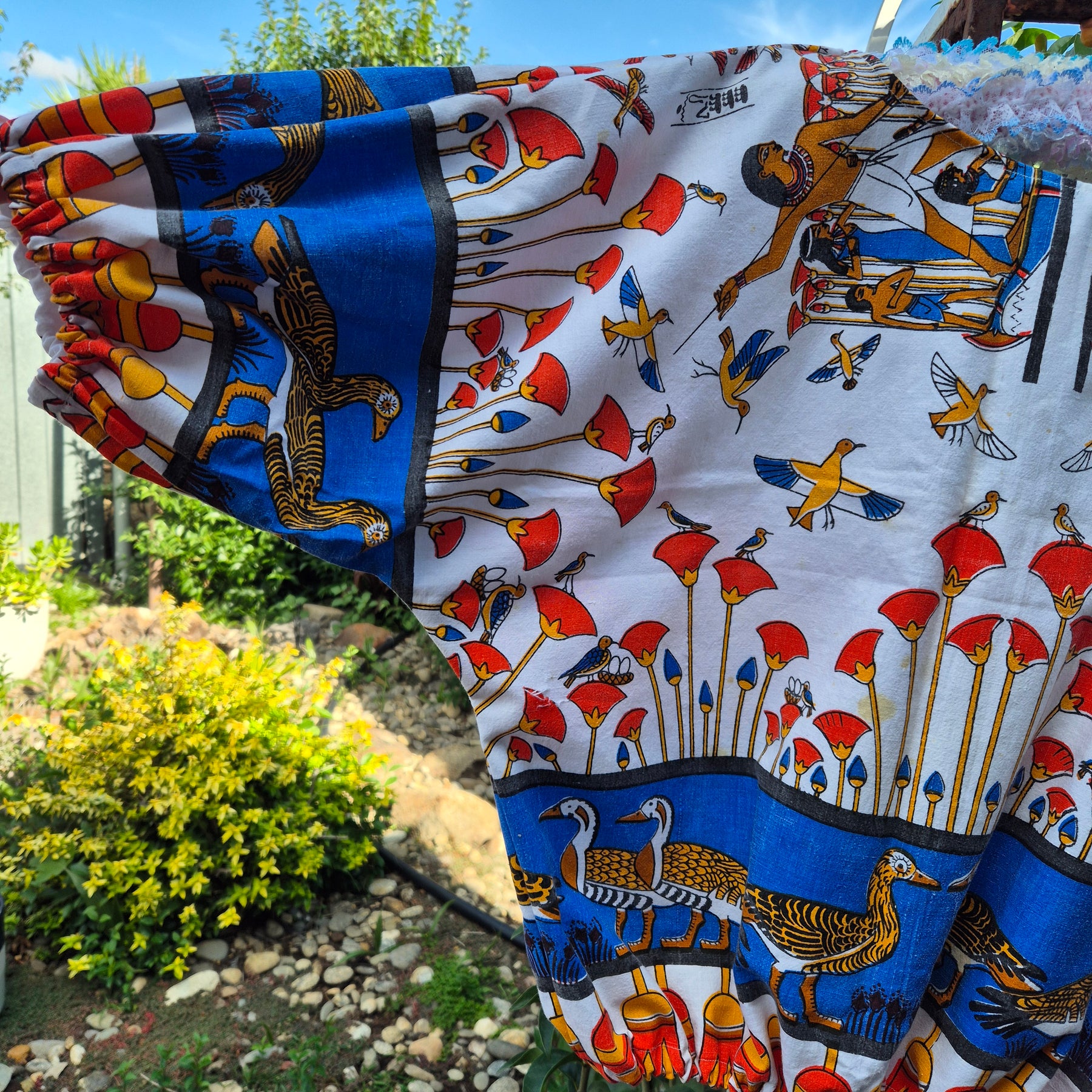Upcycled Vintage Tablecloth top. Cropped style
