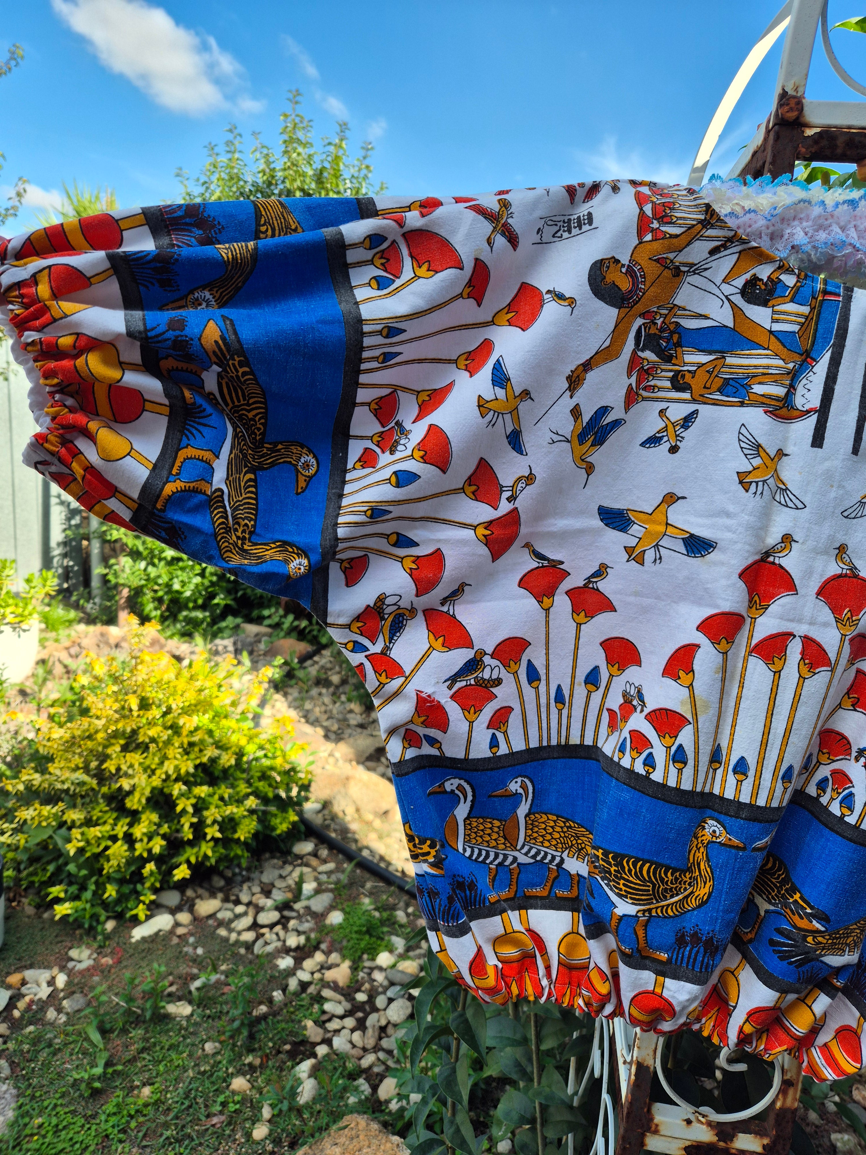 Upcycled Vintage Tablecloth top. Cropped style